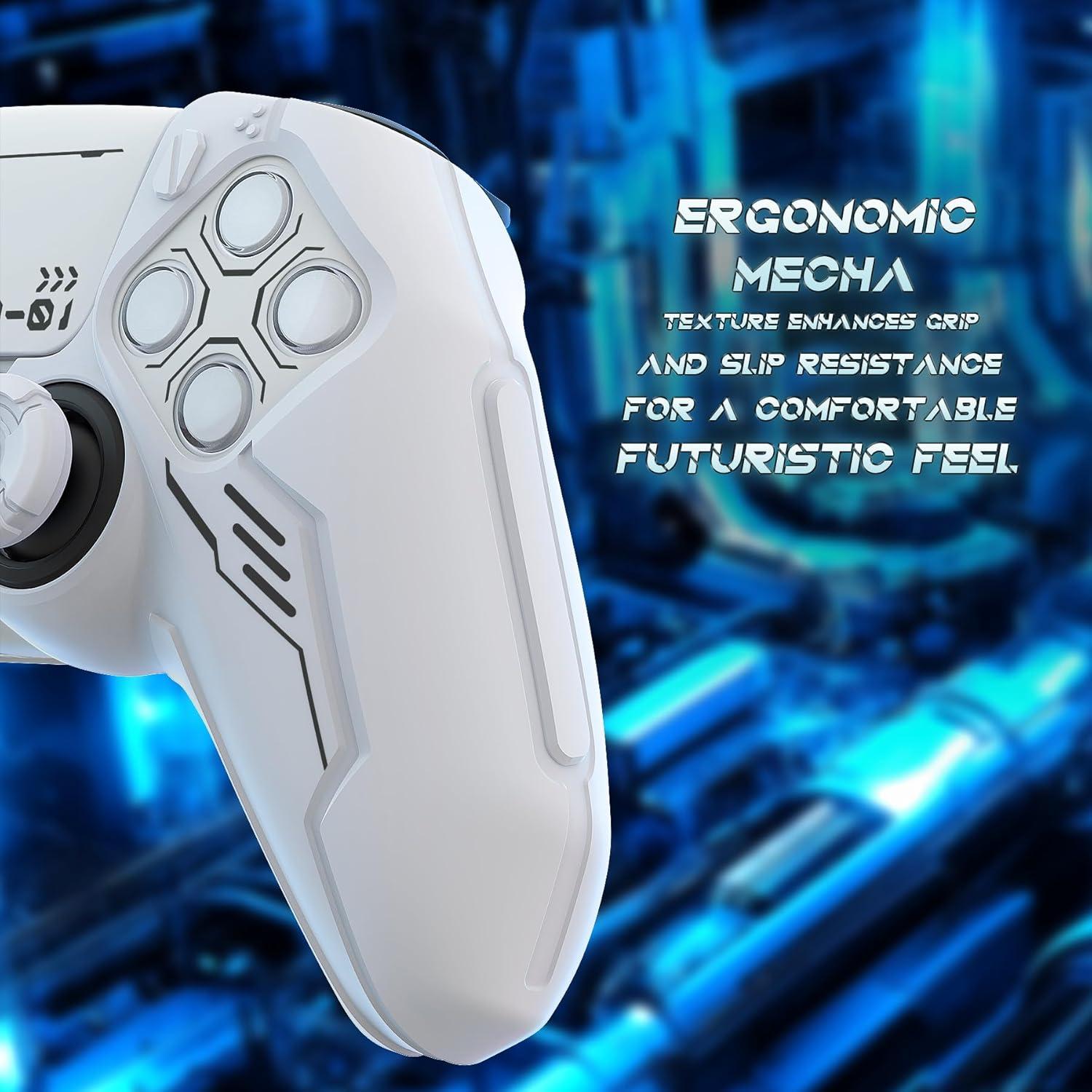 Cubierta de Silicona PlayVital para Controlador PS5 - Blanco