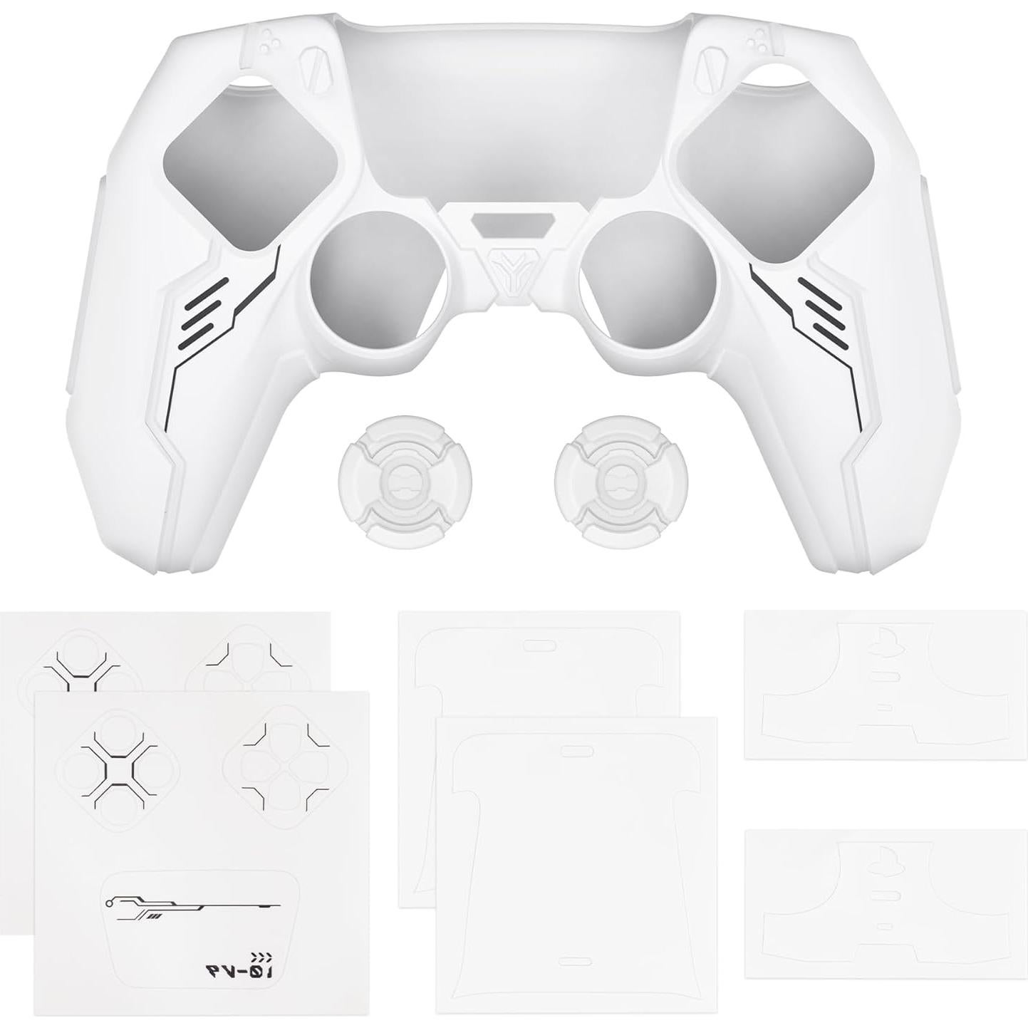 Cubierta de Silicona PlayVital para Controlador PS5 - Blanco