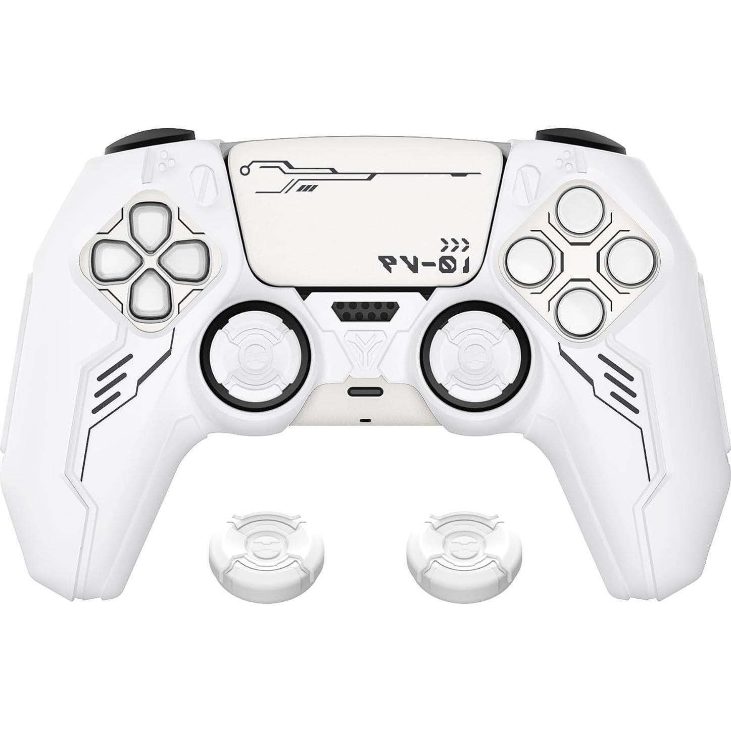 Cubierta de Silicona PlayVital para Controlador PS5 - Blanco