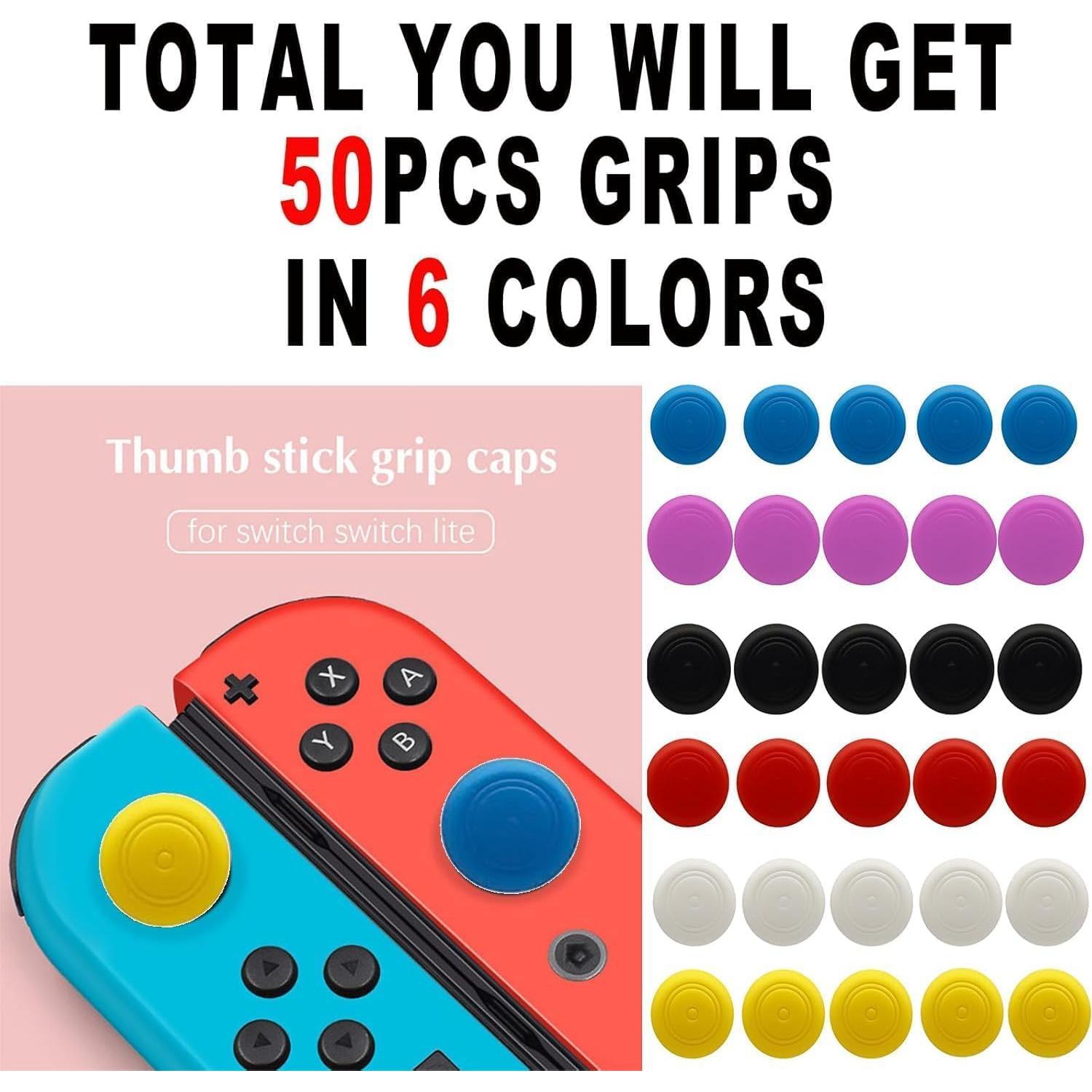 50 Tapas de Reemplazo Silicona CDHKOZ para Nintendo Switch