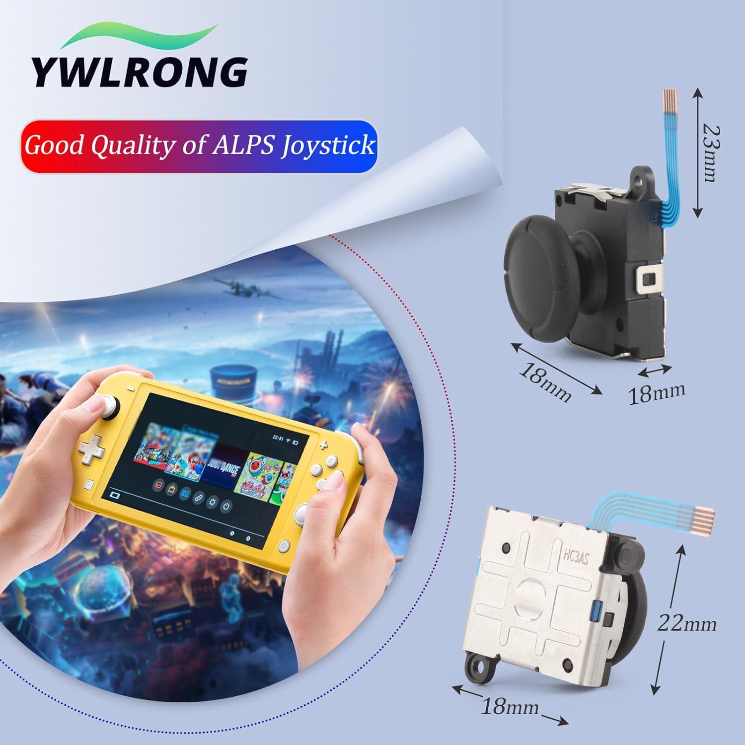 Paquete de 2 Joysticks 3D para Nintendo Switch Lite/OLED - Negro