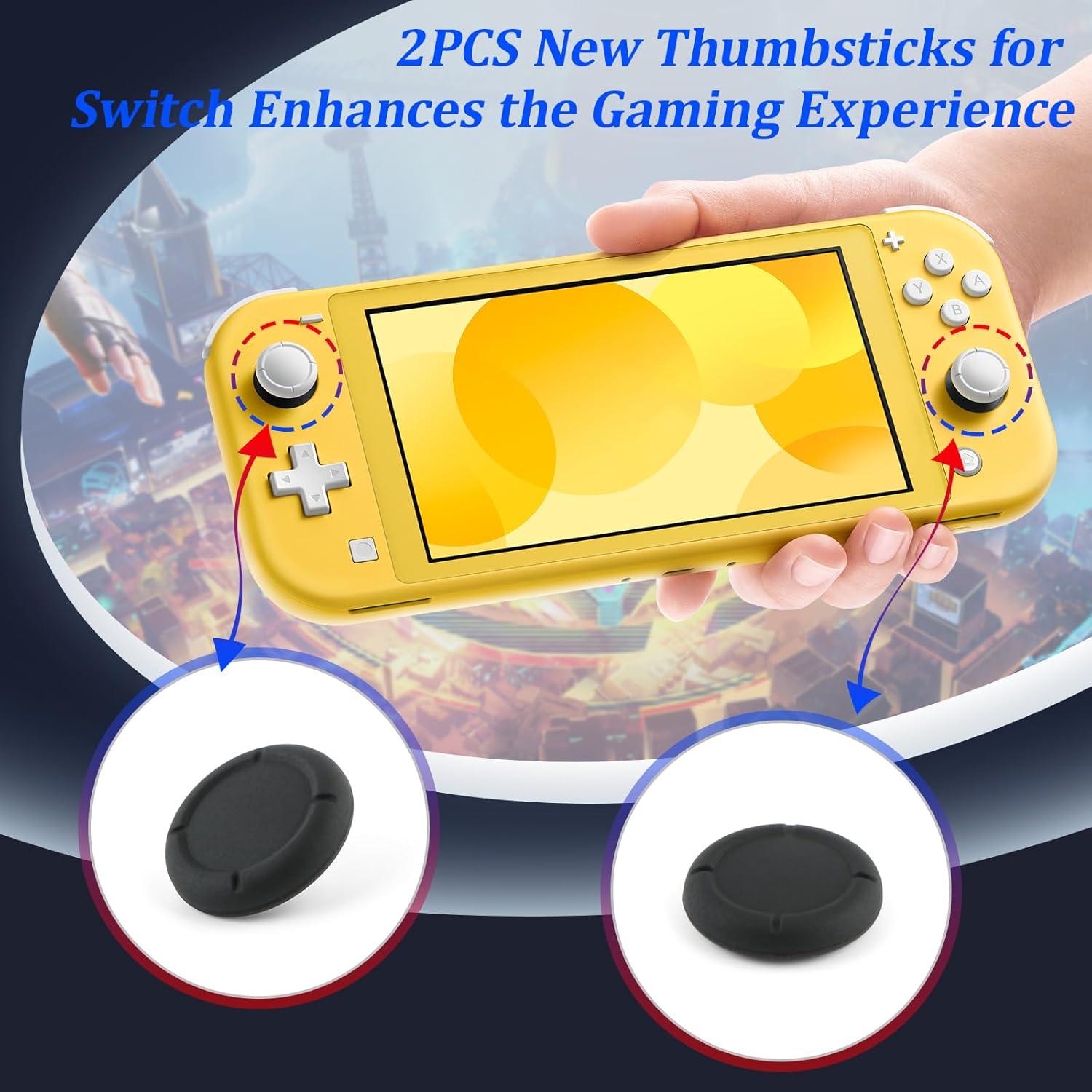 Paquete de 2 Joysticks 3D para Nintendo Switch Lite/OLED - Negro