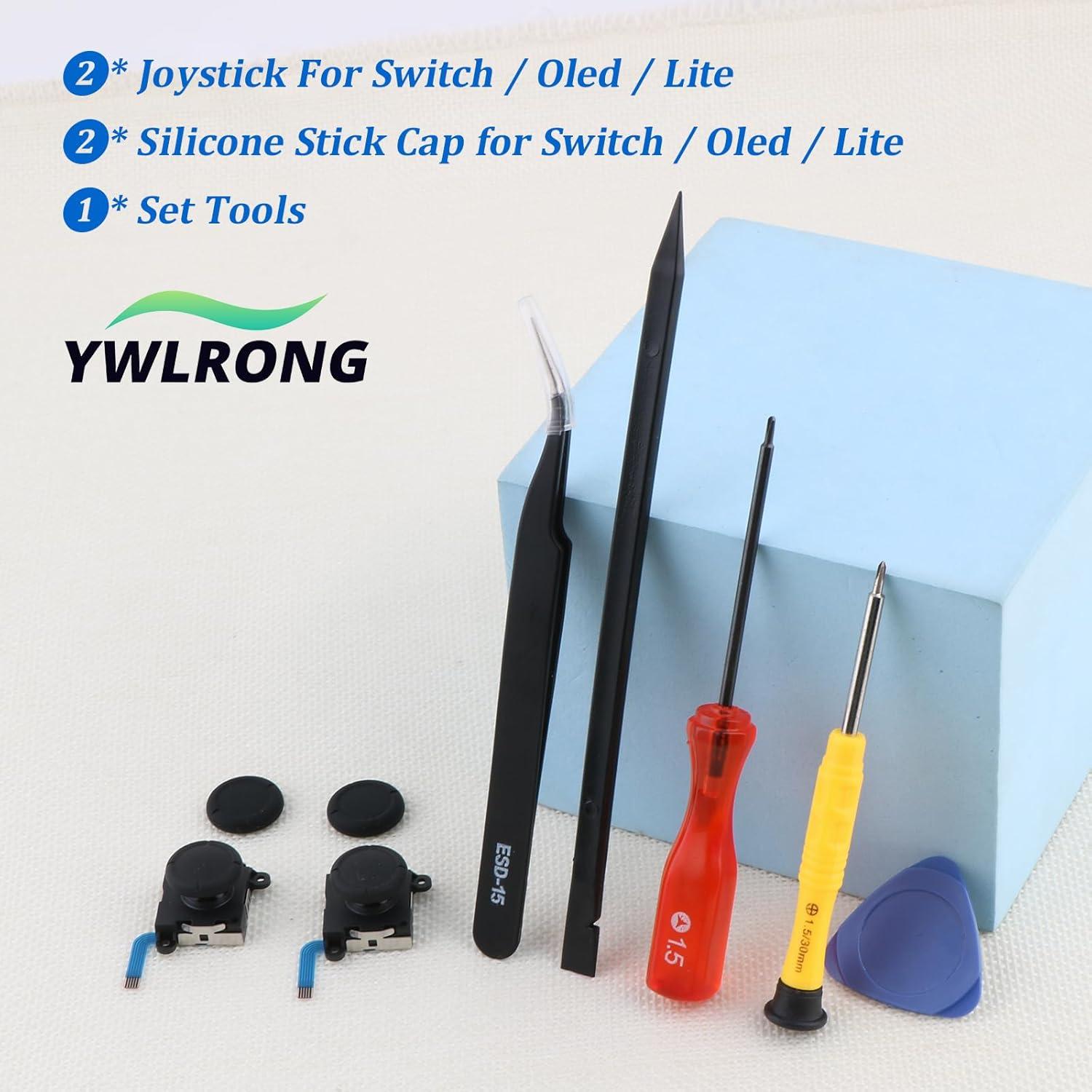 Paquete de 2 Joysticks 3D para Nintendo Switch Lite/OLED - Negro