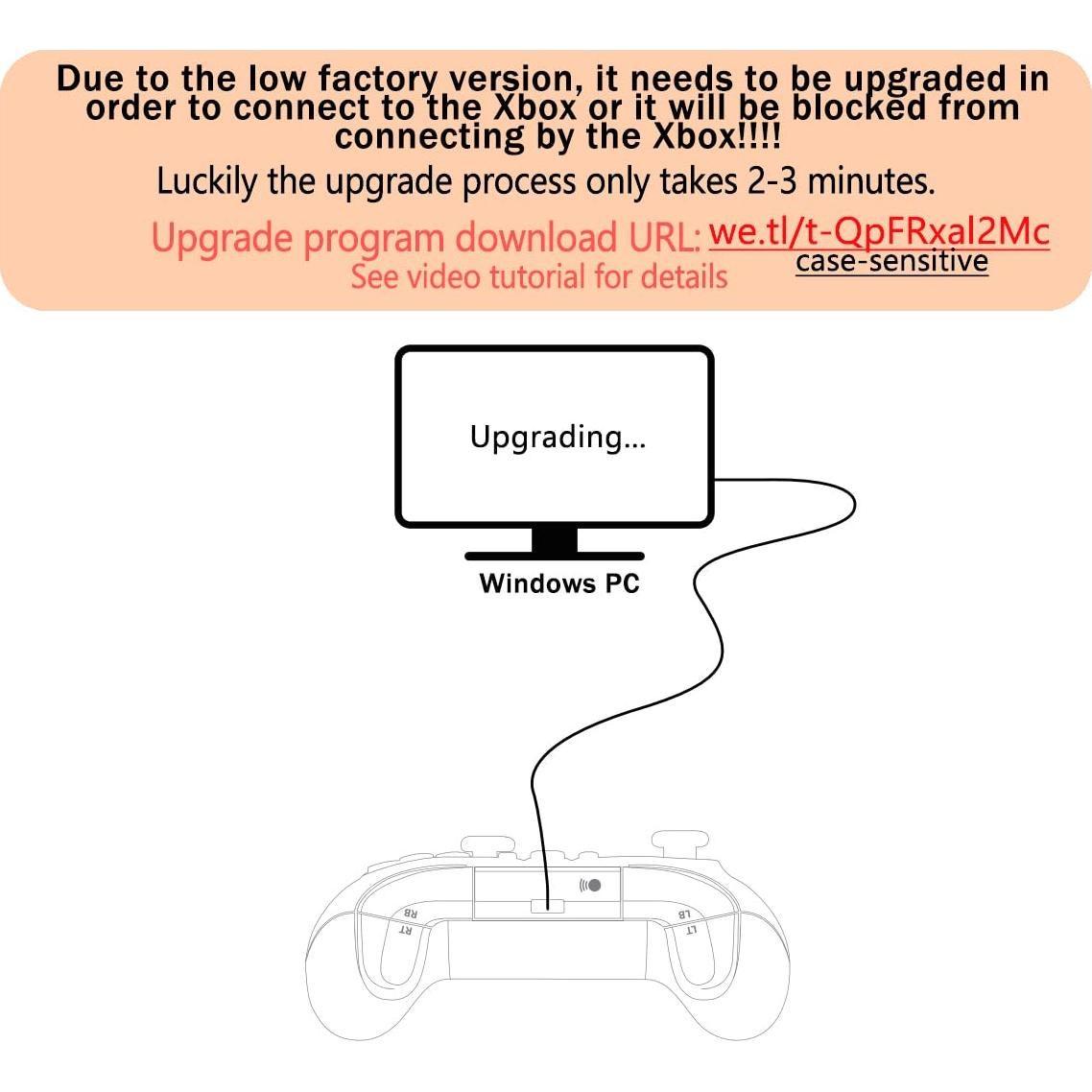 Controlador Inalámbrico Dinosoo para Xbox One/Series X|S - Naranja y Gris