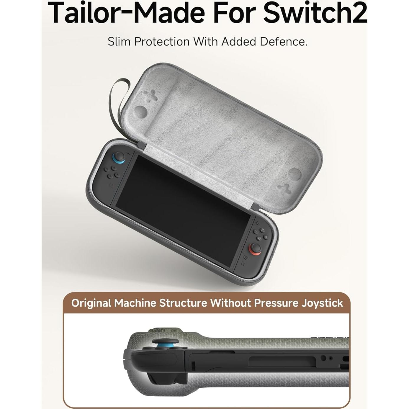 Funda de Transporte Hagibis para Nintendo Switch 2 - Gris, 10 Cartuchos