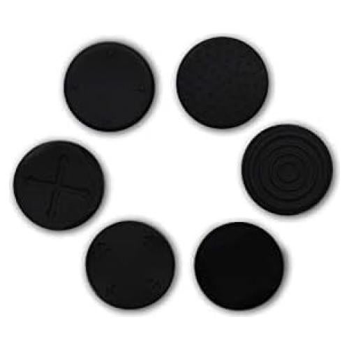 6 Tapas de Silicona Negra para Joystick PS Vita Katartizo