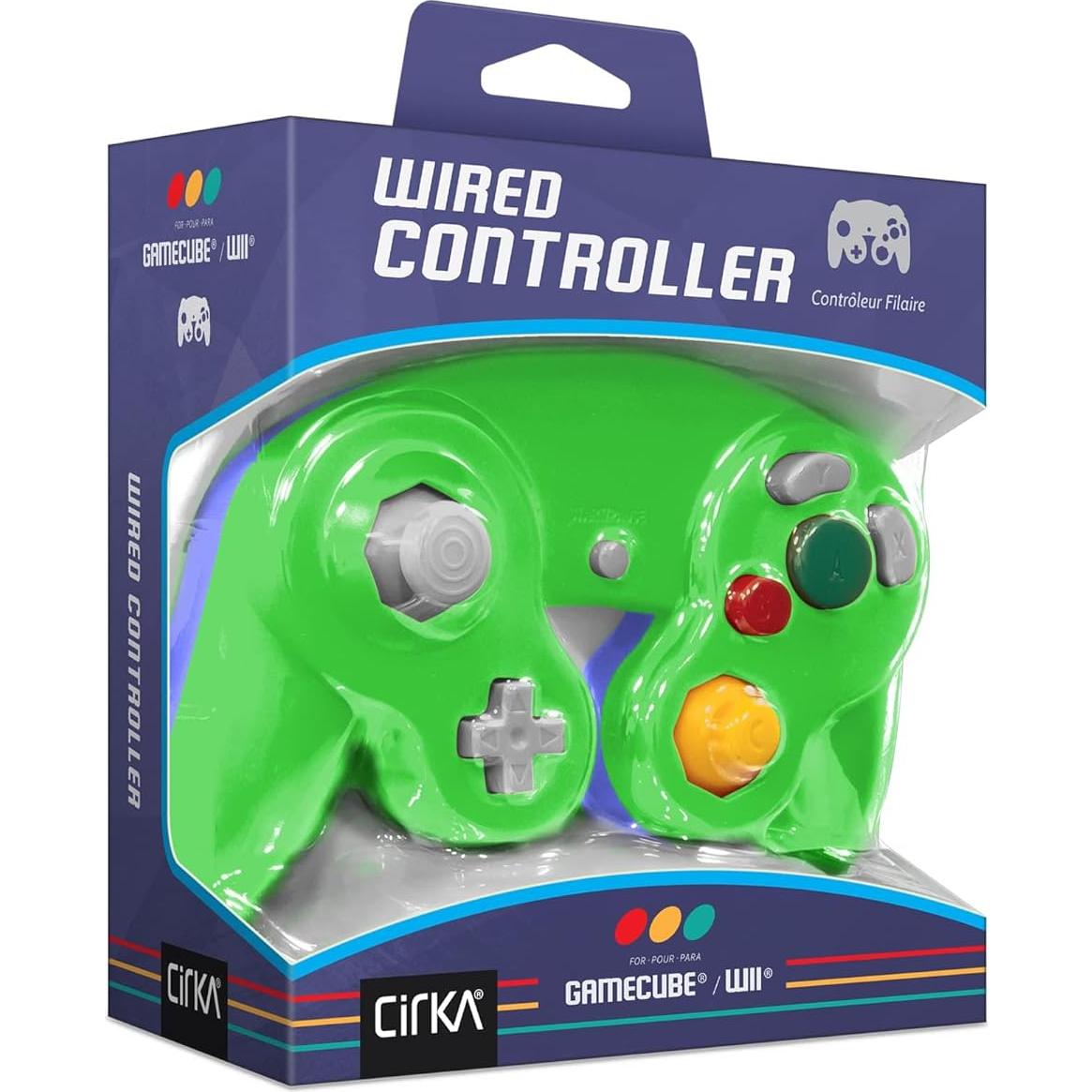 Controlador con Cable Cirka para Wii/GameCube Verde/Azul