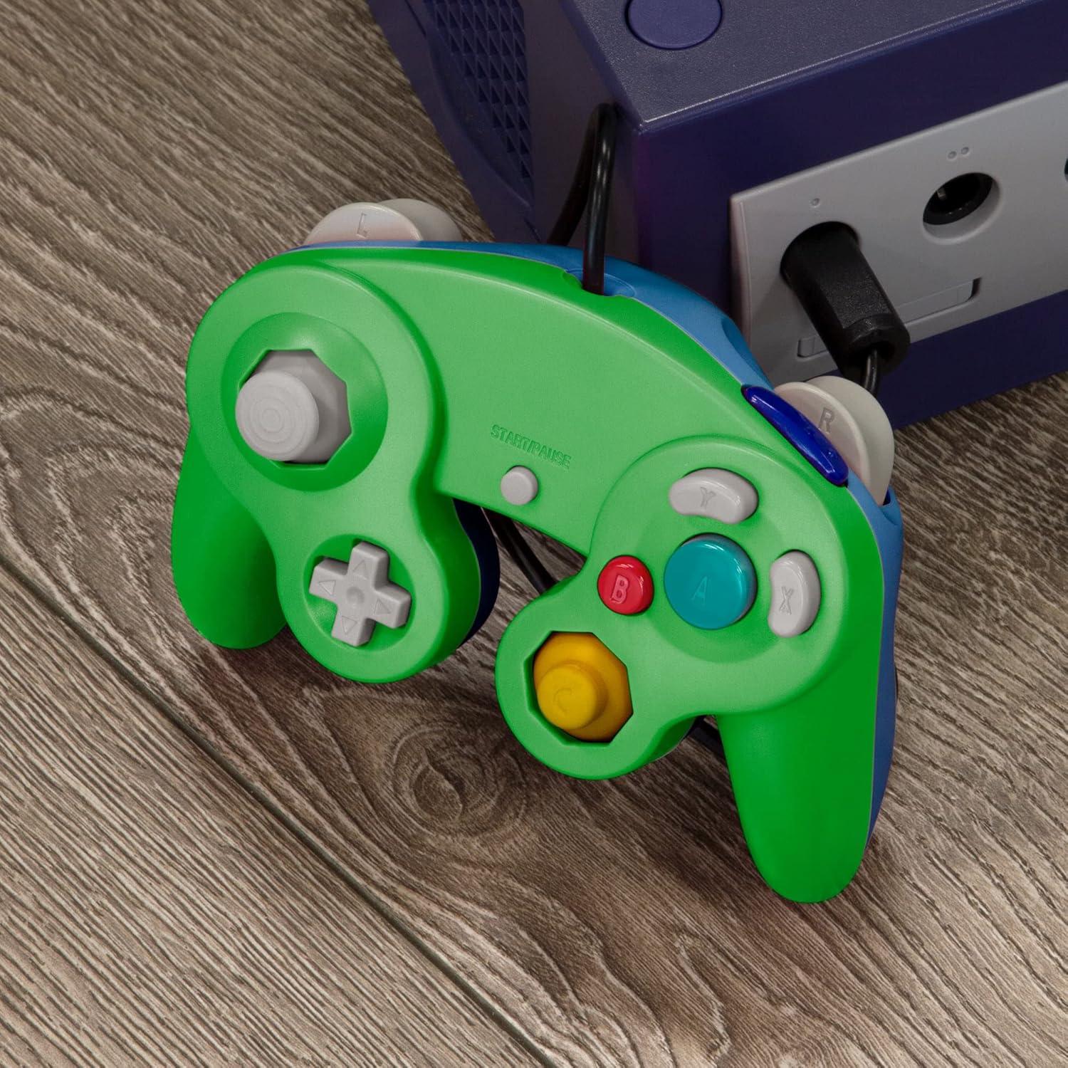 Controlador con Cable Cirka para Wii/GameCube Verde/Azul