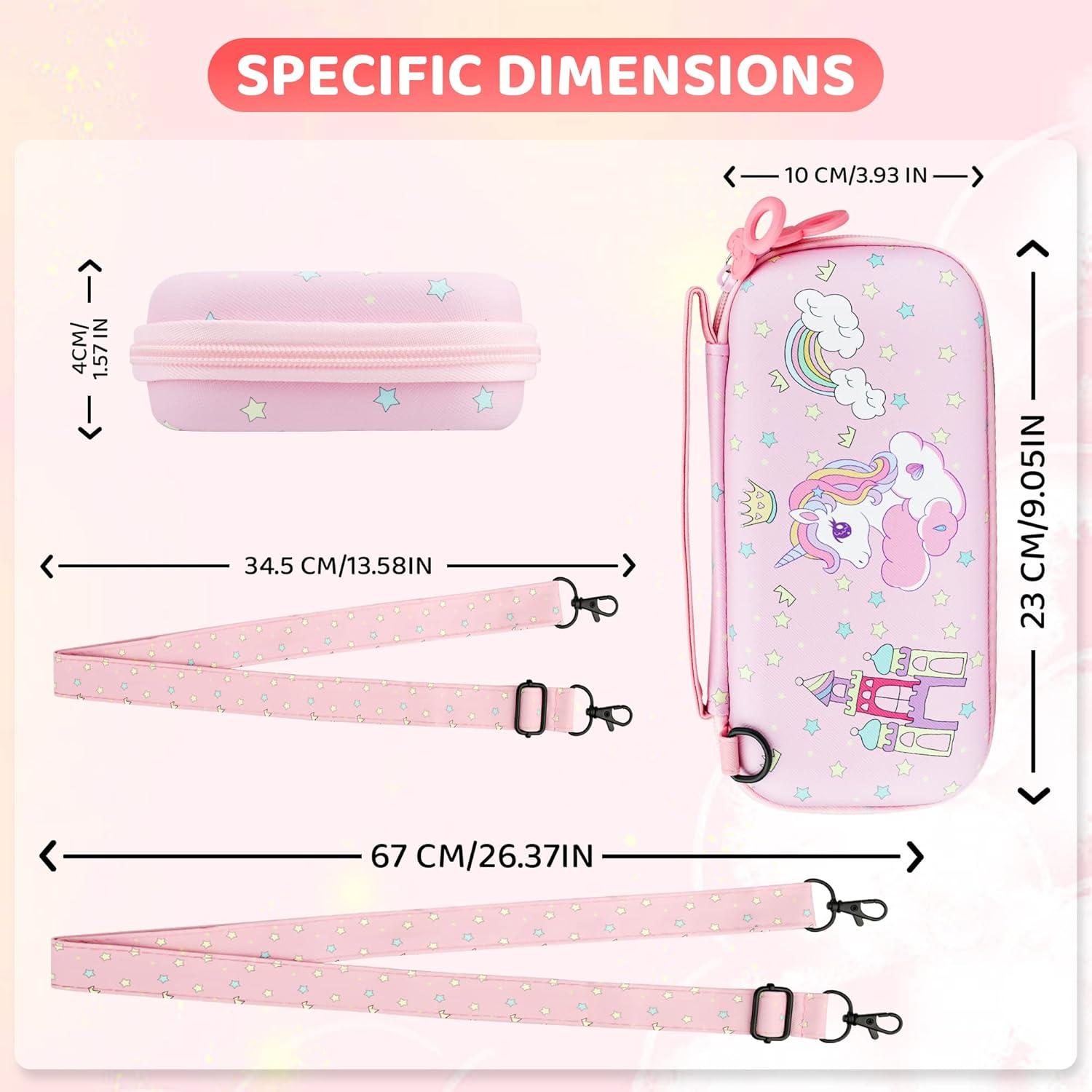 Funda Rosa Unicornio RHOTALL para Nintendo Switch Lite con Accesorios