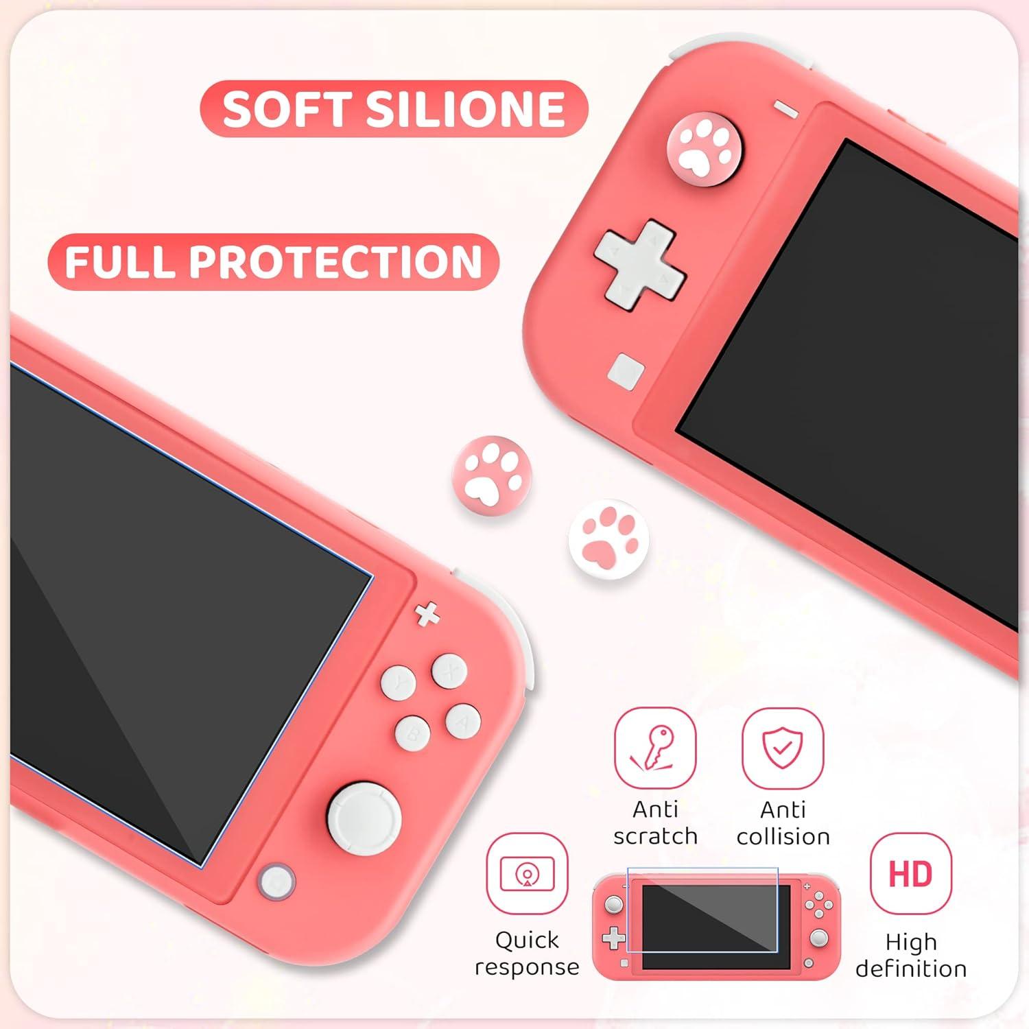 Funda Rosa Unicornio RHOTALL para Nintendo Switch Lite con Accesorios