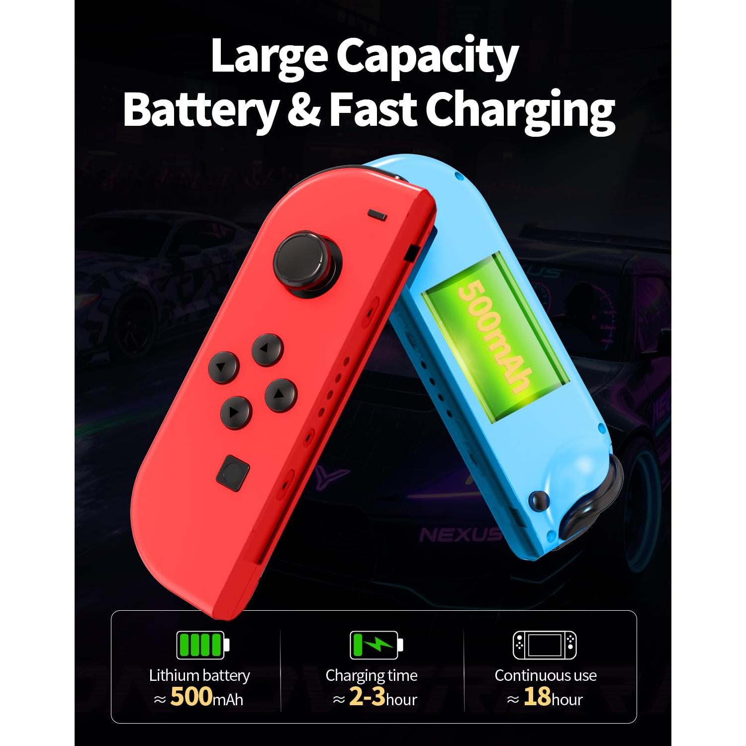 Controlador Inalámbrico Genérico para Switch/Lite/OLED - 18H Batería