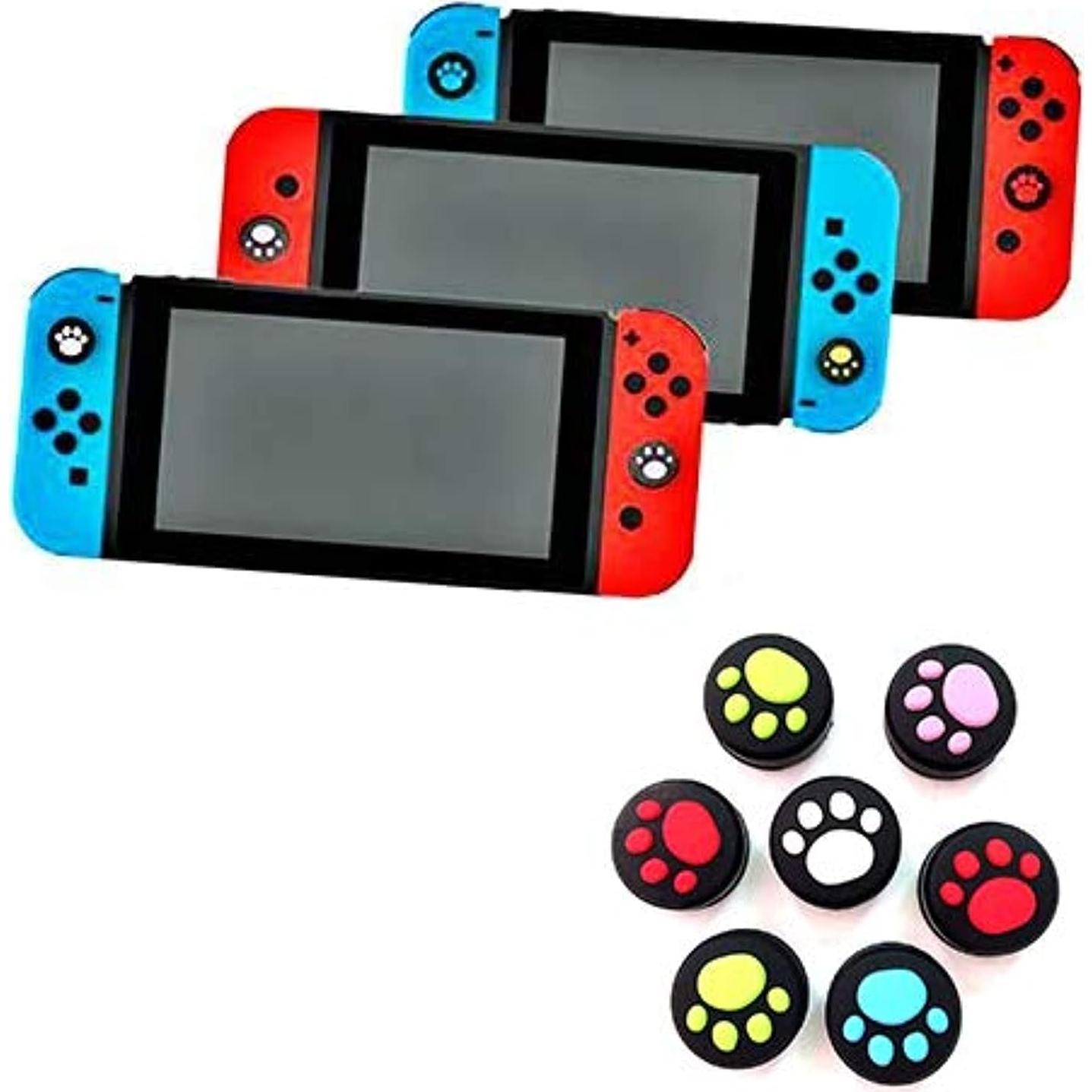 2 Tapas de Silicona para Joystick Switch NS/Lite - Patita de Gato Rosa