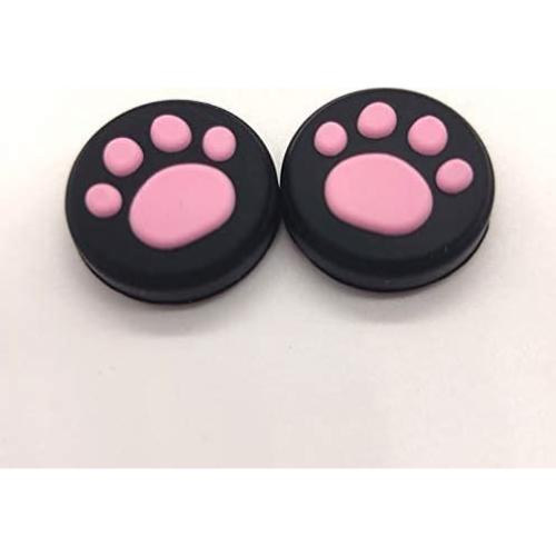 2 Tapas de Silicona para Joystick Switch NS/Lite - Patita de Gato Rosa