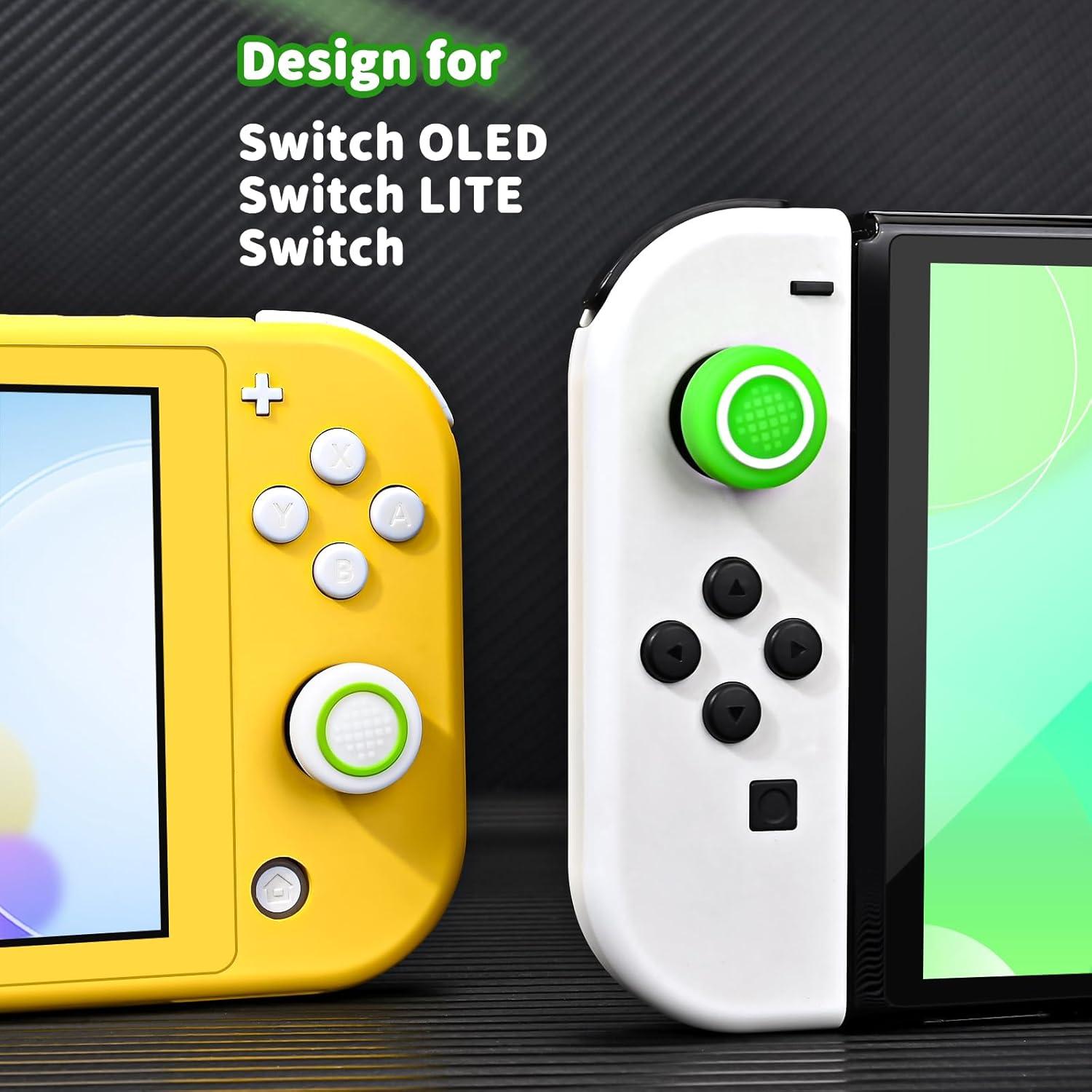 Tapas de Agarre DLseego para Switch/Switch Lite/OLED - Verde