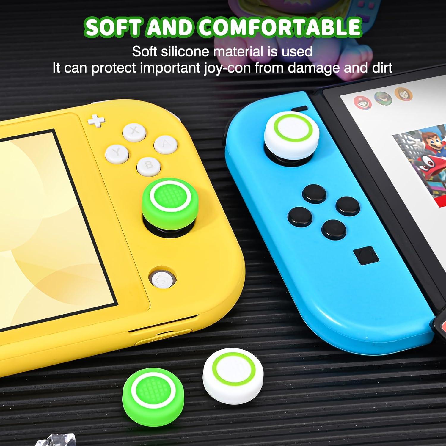 Tapas de Agarre DLseego para Switch/Switch Lite/OLED - Verde