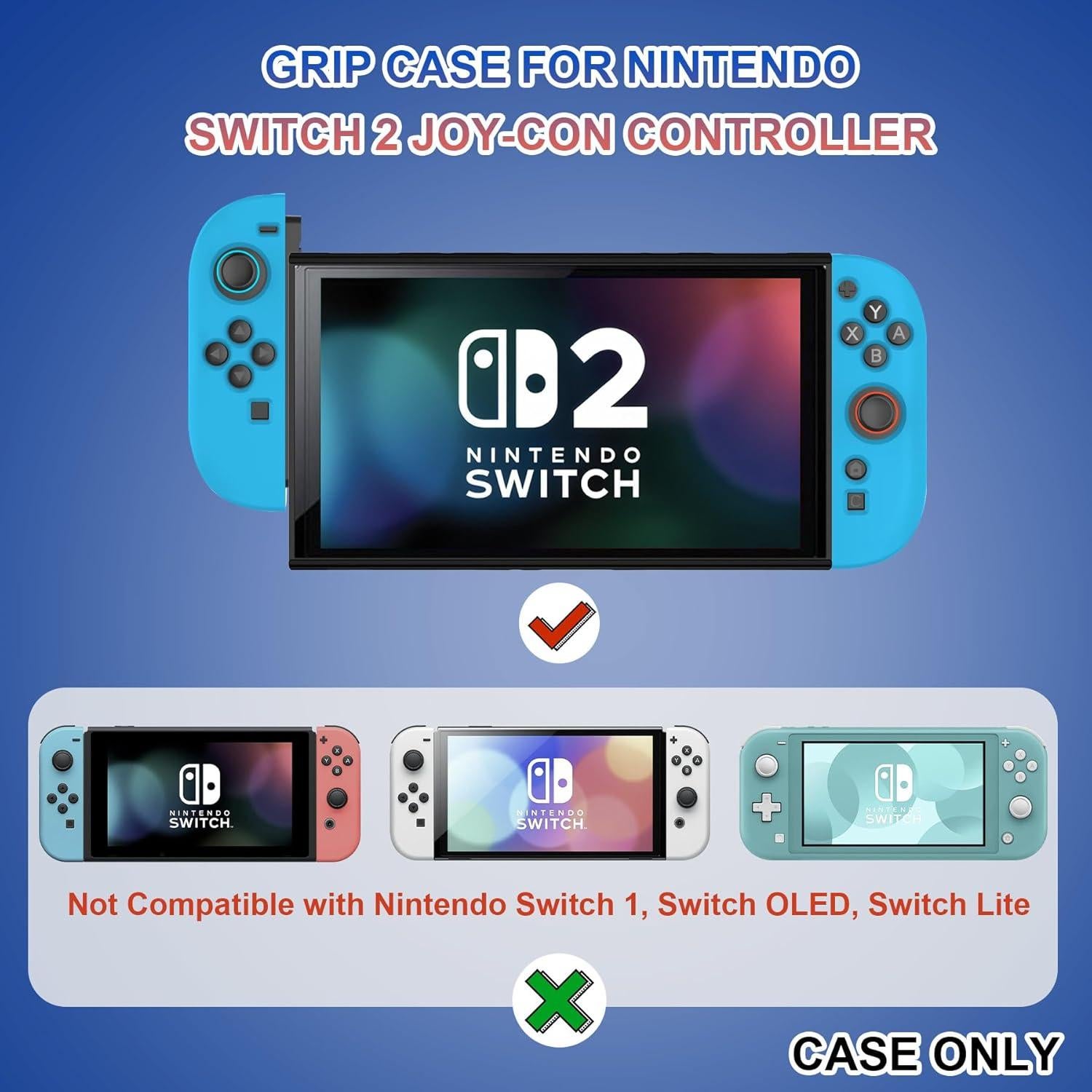 Funda protectora de silicona RAIALL para Joy-Con Switch 2 Azul