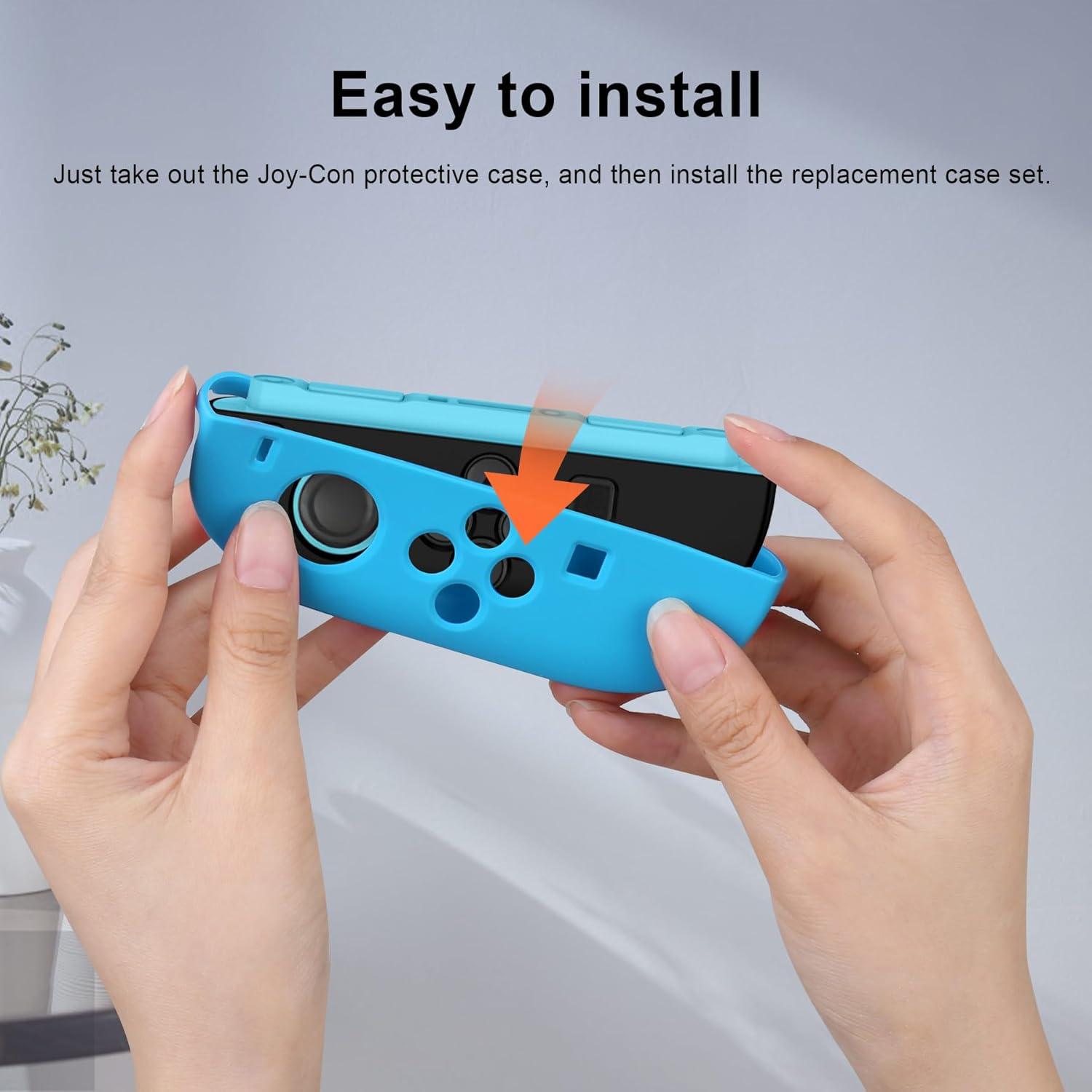 Funda protectora de silicona RAIALL para Joy-Con Switch 2 Azul