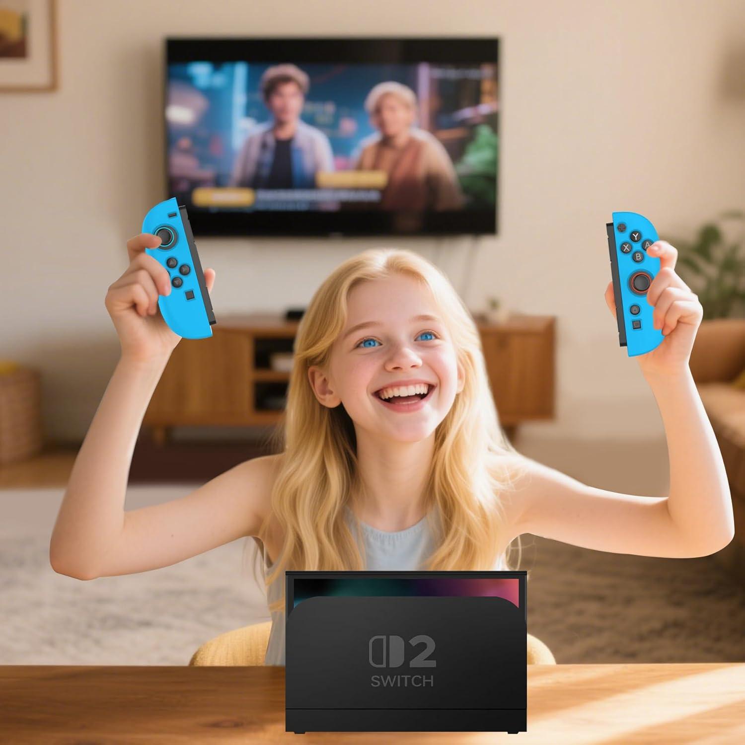 Funda protectora de silicona RAIALL para Joy-Con Switch 2 Azul