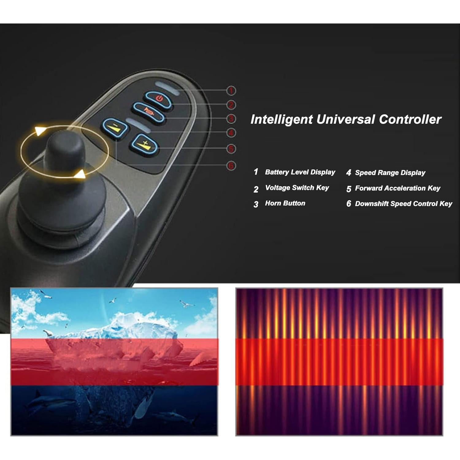 Controlador Joystick Silla de Ruedas Eléctrica Hilitand 24V 50A