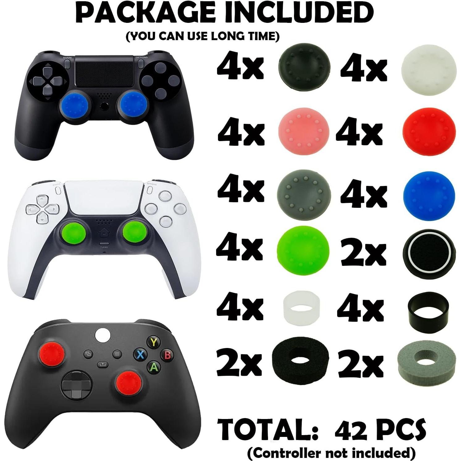 42 Tapas de Joystick de Silicona CTHTBZ para PS5, PS4, Xbox