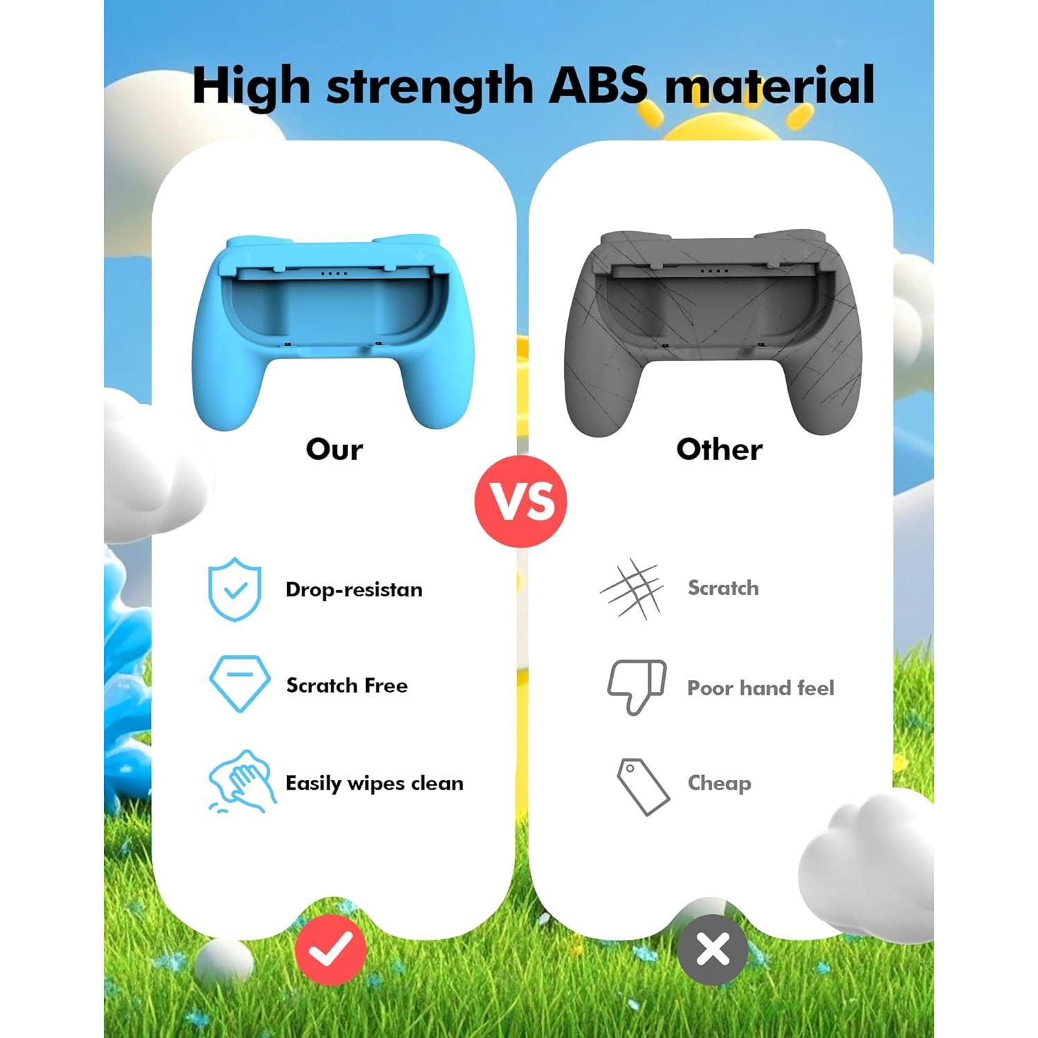 Paquete de 4 Agarre Ergonómico DOBE para Nintendo Switch 2