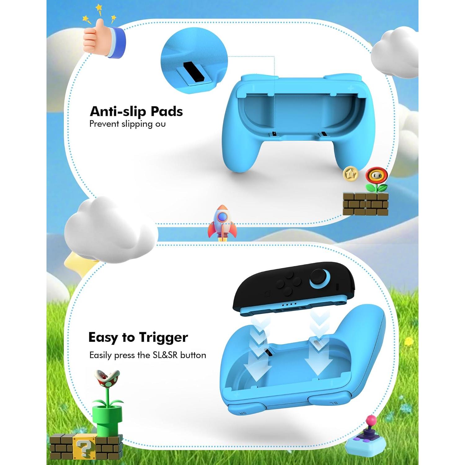 Paquete de 4 Agarre Ergonómico DOBE para Nintendo Switch 2