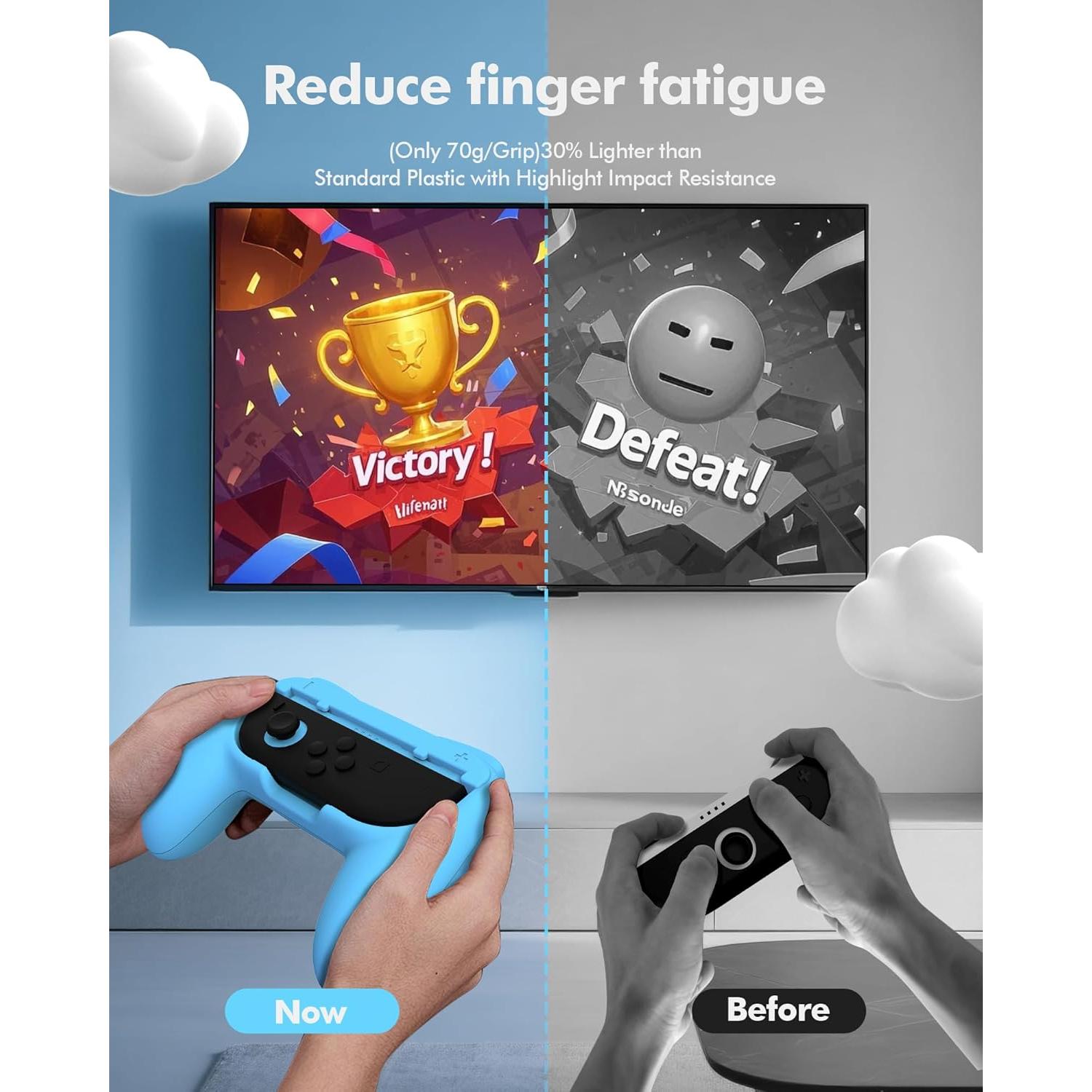 Paquete de 4 Agarre Ergonómico DOBE para Nintendo Switch 2