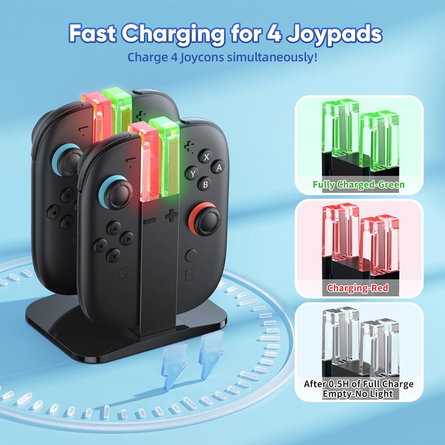 Base de Carga KINWIN para Joy-Con Nintendo Switch 2 (2025) Magnética