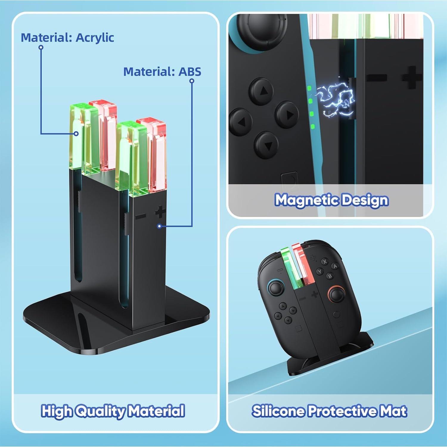 Base de Carga KINWIN para Joy-Con Nintendo Switch 2 (2025) Magnética