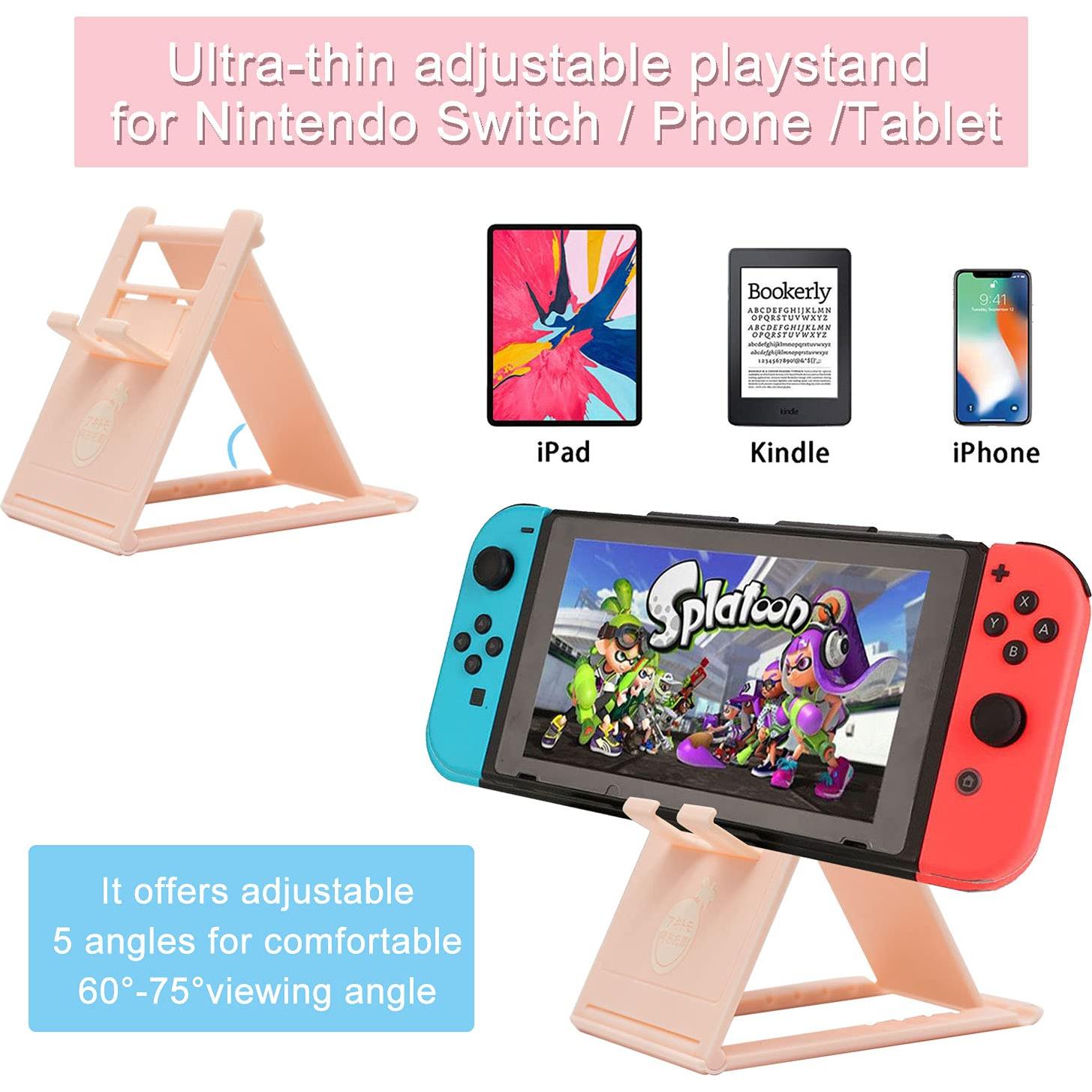 Kit de Accesorios BRHE para Nintendo Switch Rosa 10 en 1
