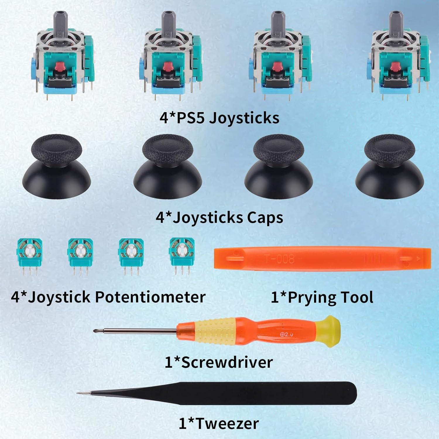 Reemplazo Joysticks TOMSIN para Controlador PS5 - Kit de 4 Módulos