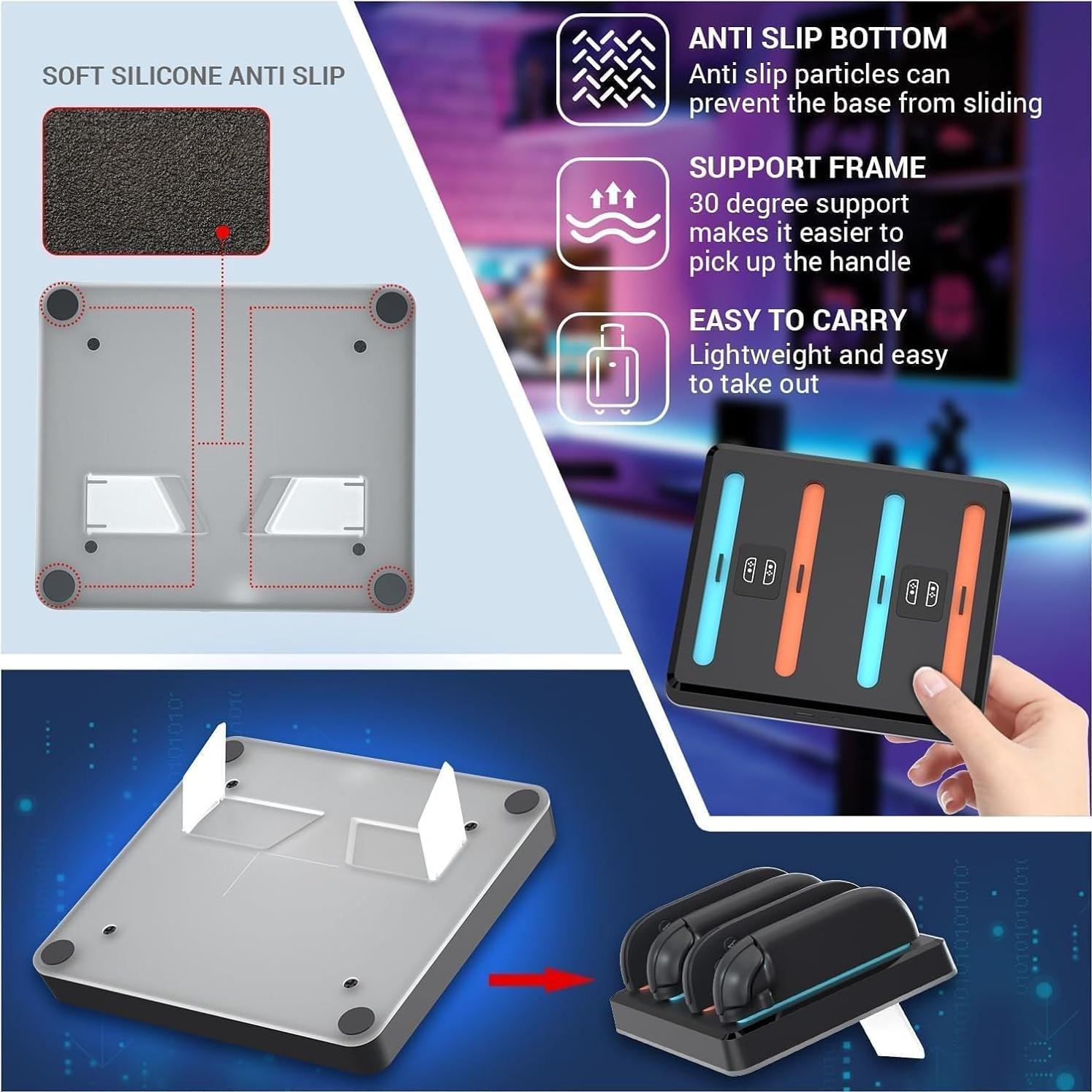 Dock de Carga Rápido NANANINO para 2 Controladores Joy-Con