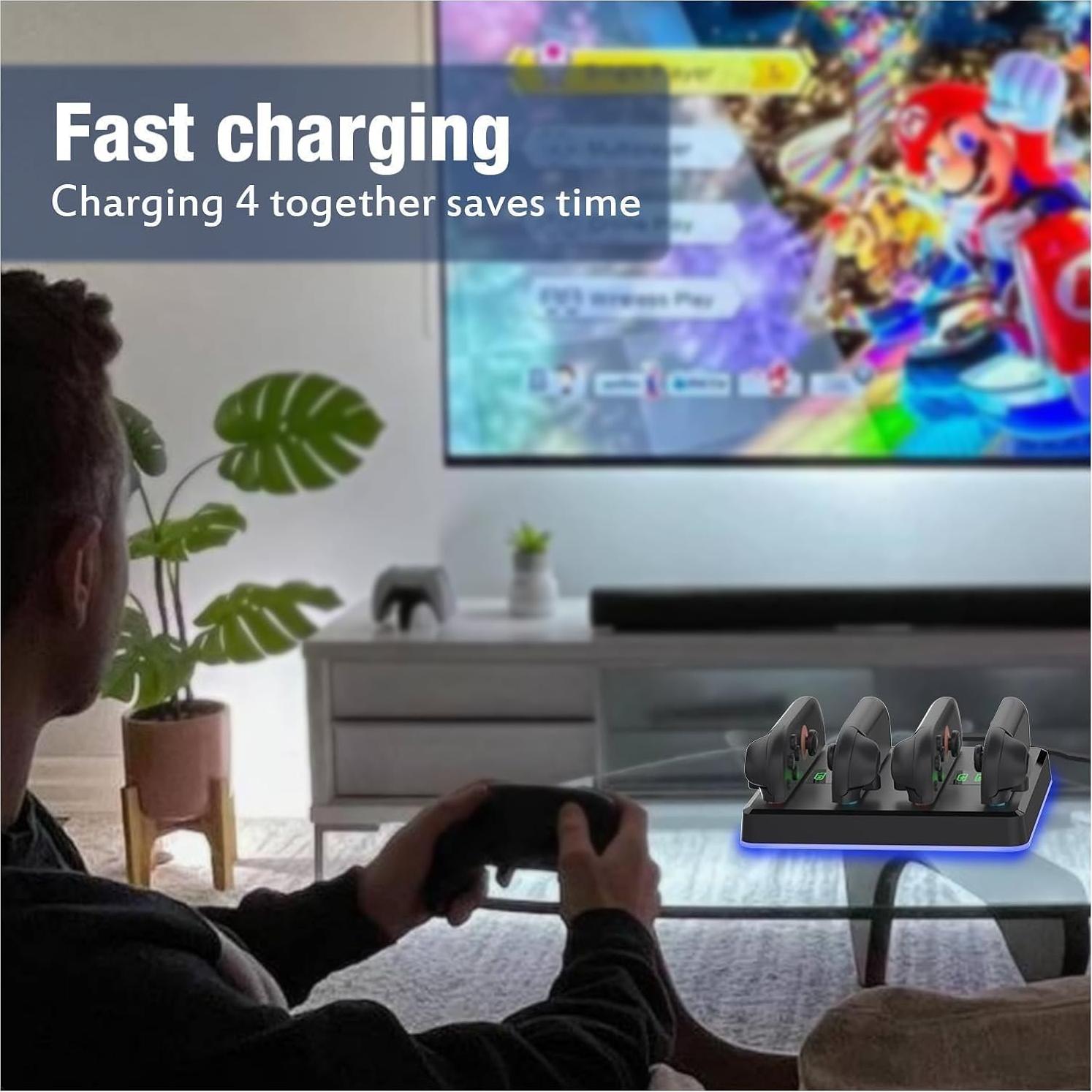 Dock de Carga Rápido NANANINO para 2 Controladores Joy-Con