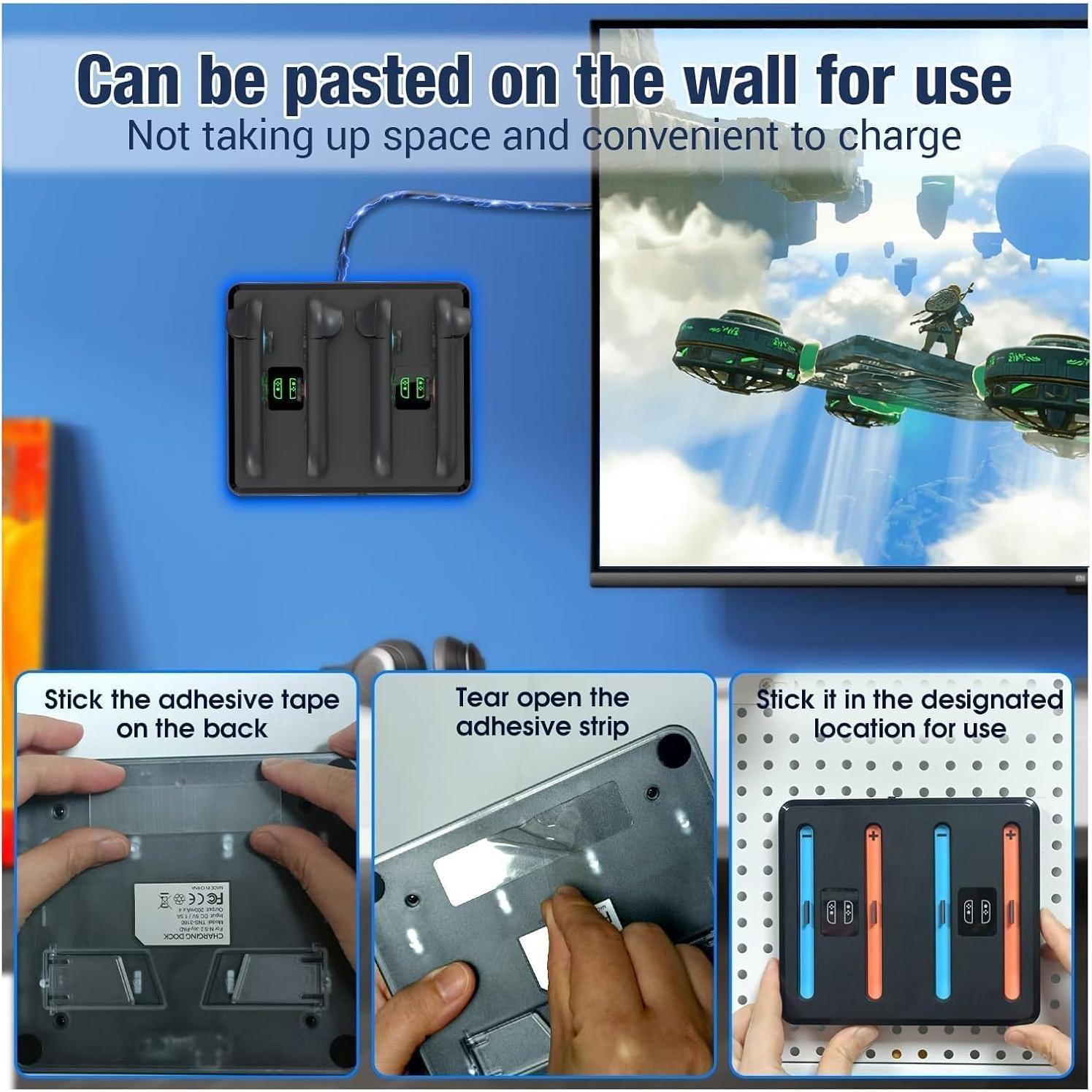 Dock de Carga Rápido NANANINO para 2 Controladores Joy-Con