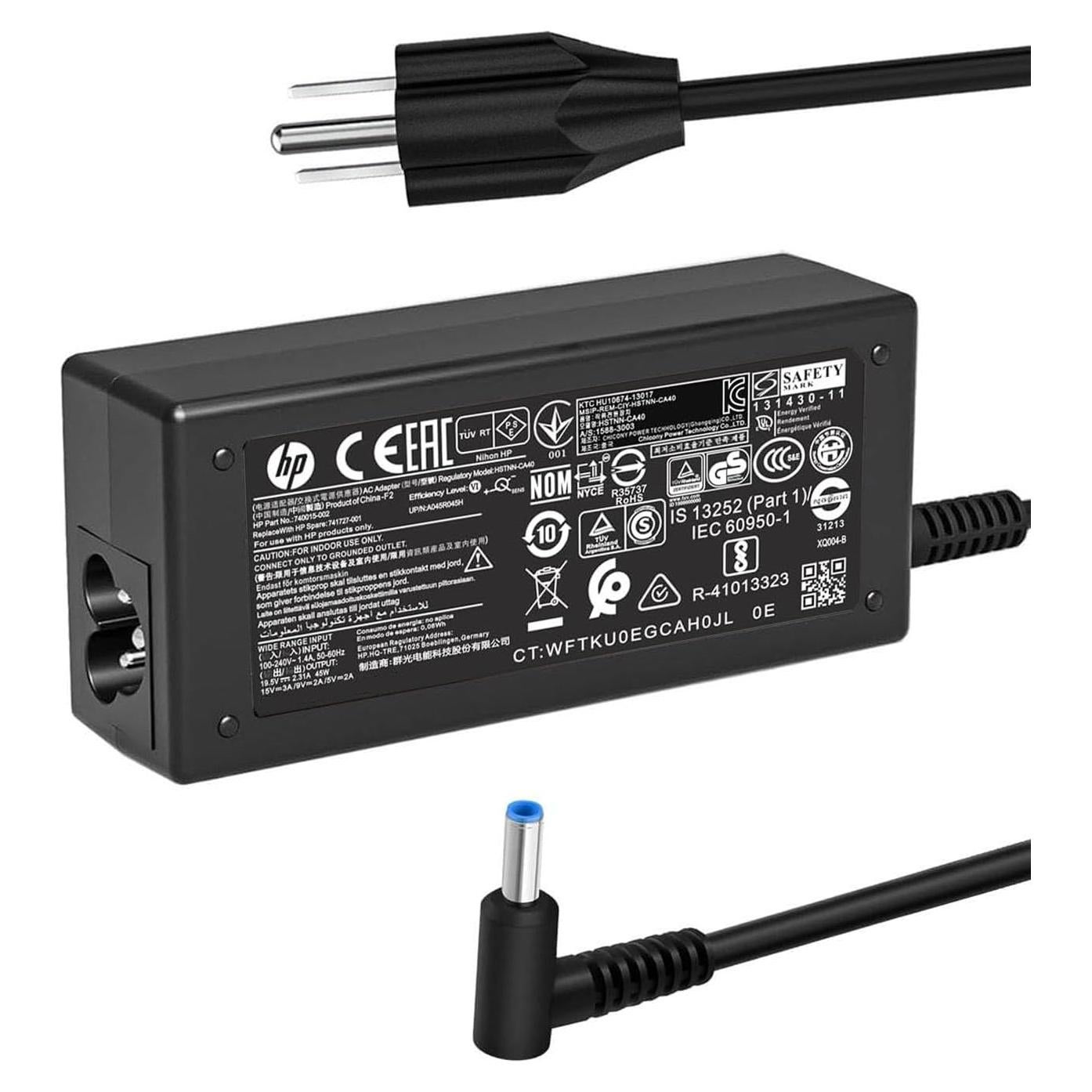 Cargador Laptop 45W HP L25296-002 Punta Azul 19.5V 2.31A