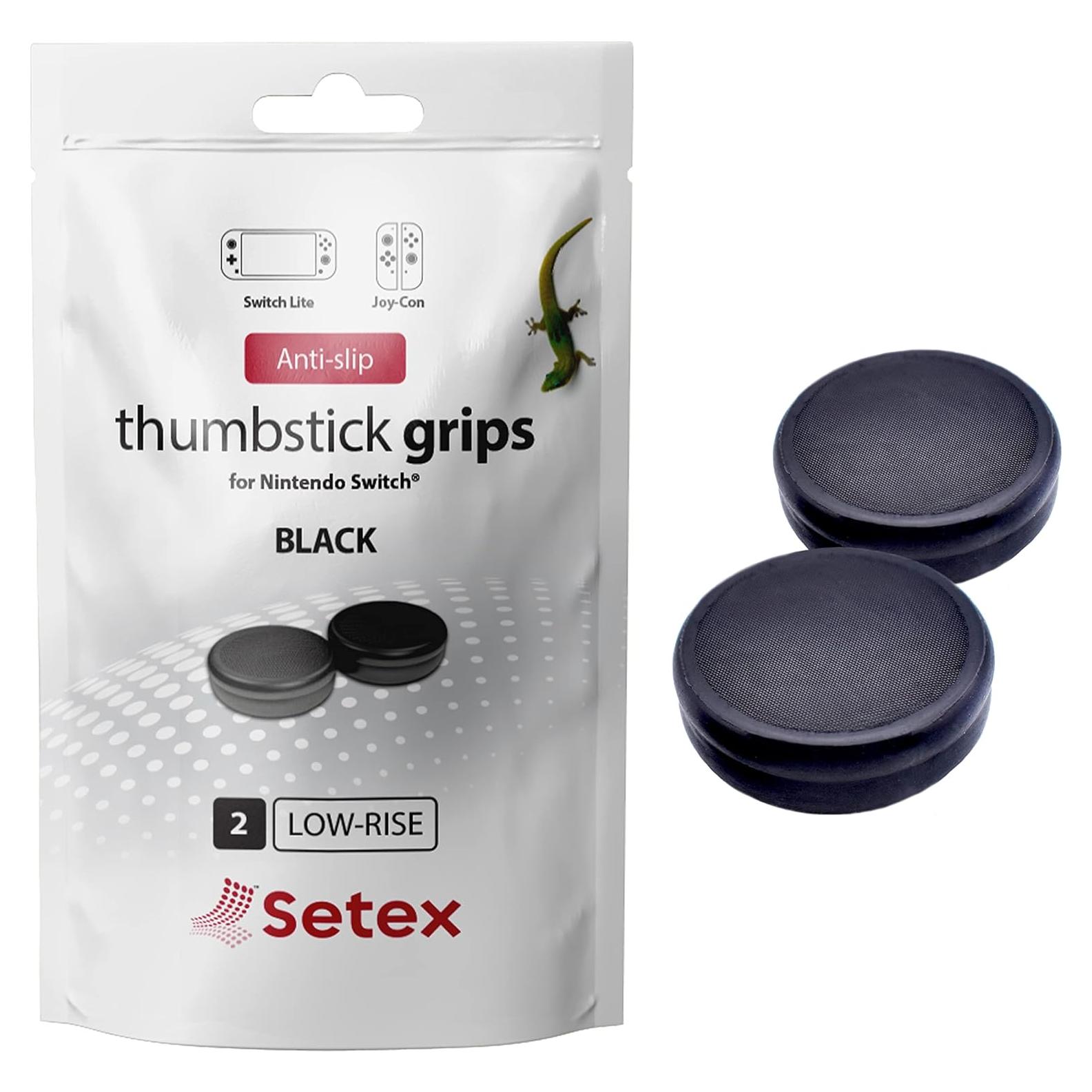 Setex Agarre Antideslizante para Joystick Joy-Con Switch Negro