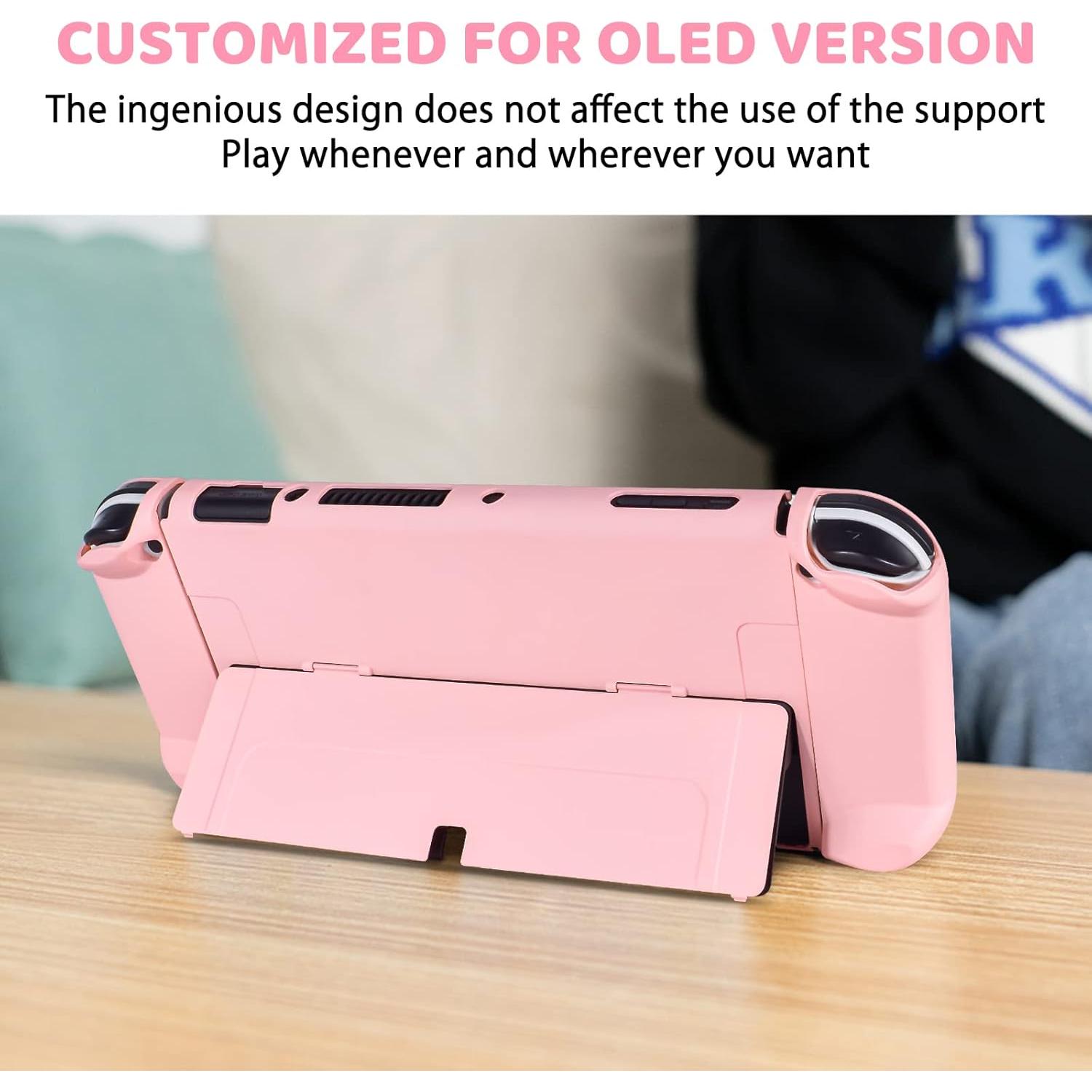 Funda Protectora Rosa DLseego para Nintendo Switch OLED 2021