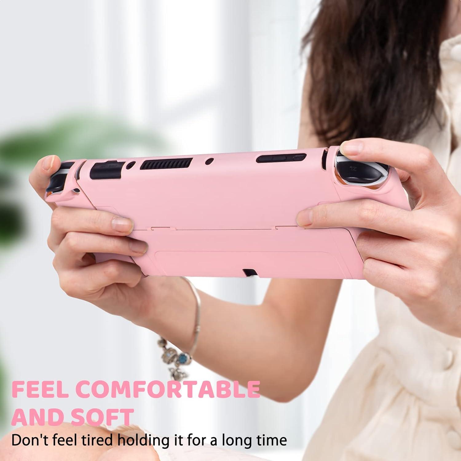 Funda Protectora Rosa DLseego para Nintendo Switch OLED 2021