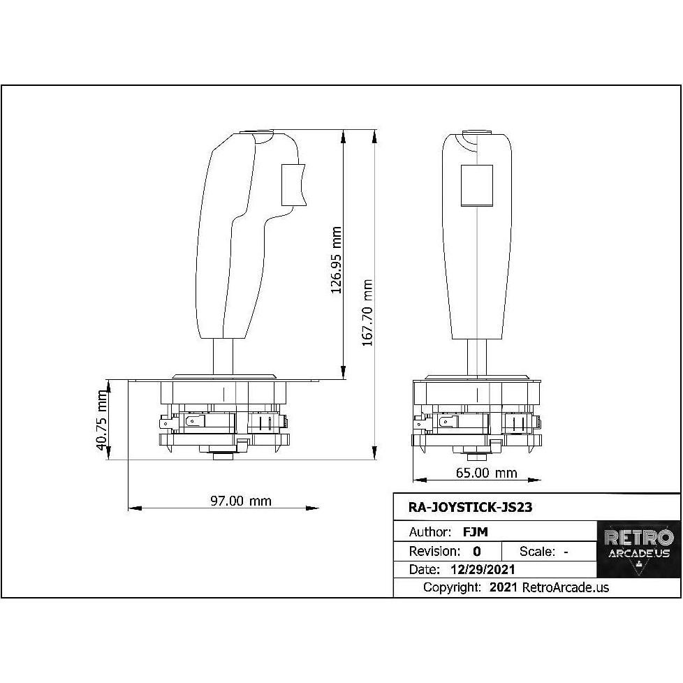 Joystick de Vuelo Arcade RetroArcade RA-JOYSTICK-JS23 8 Direcciones