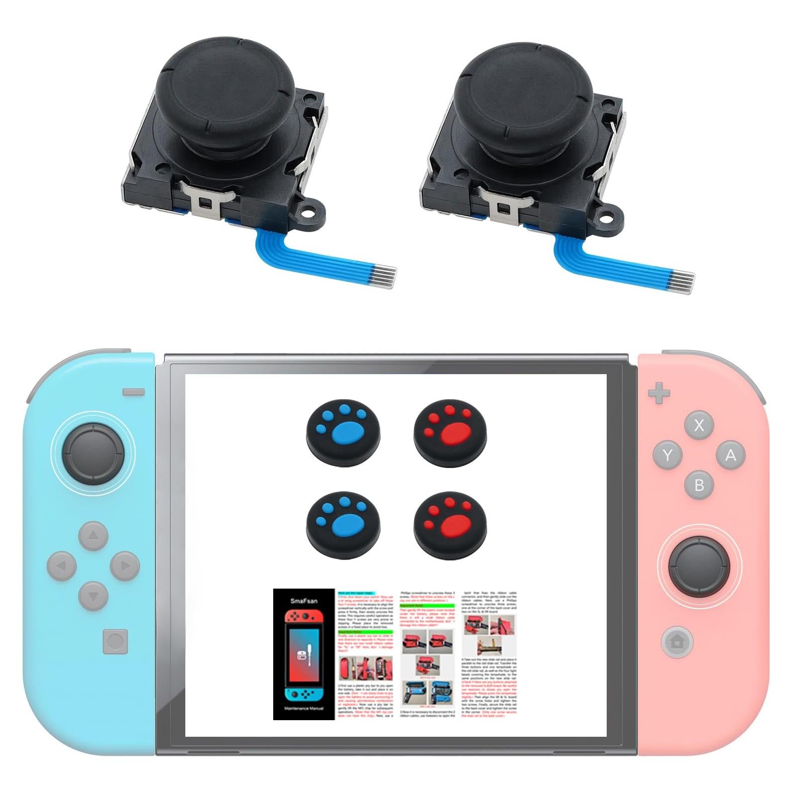Kit de Reemplazo Joystick SmaFsan para Nintendo Switch - Negro