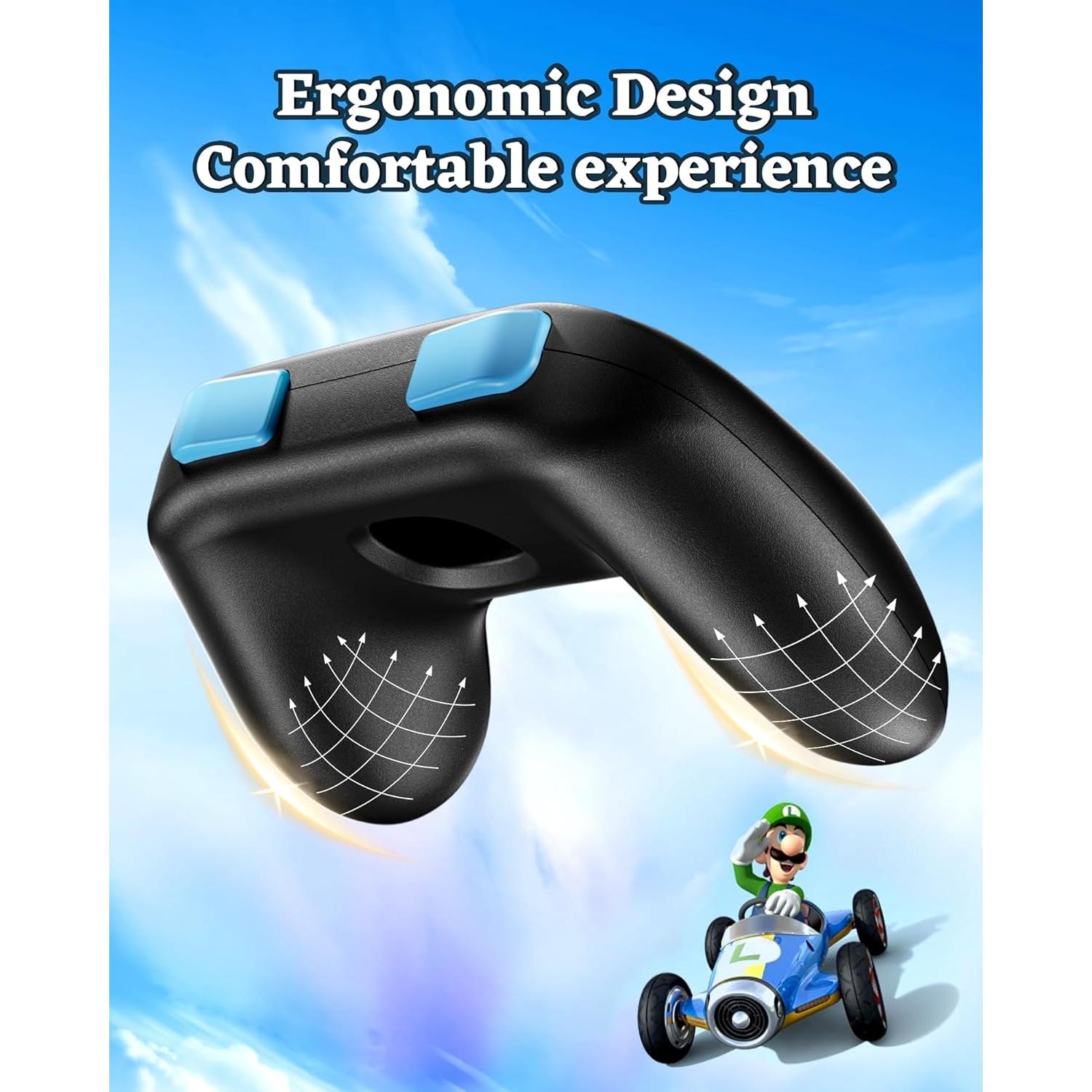 Agarradera Joy-Con Nintendo Switch 2 Honghao - 2 Piezas Negro