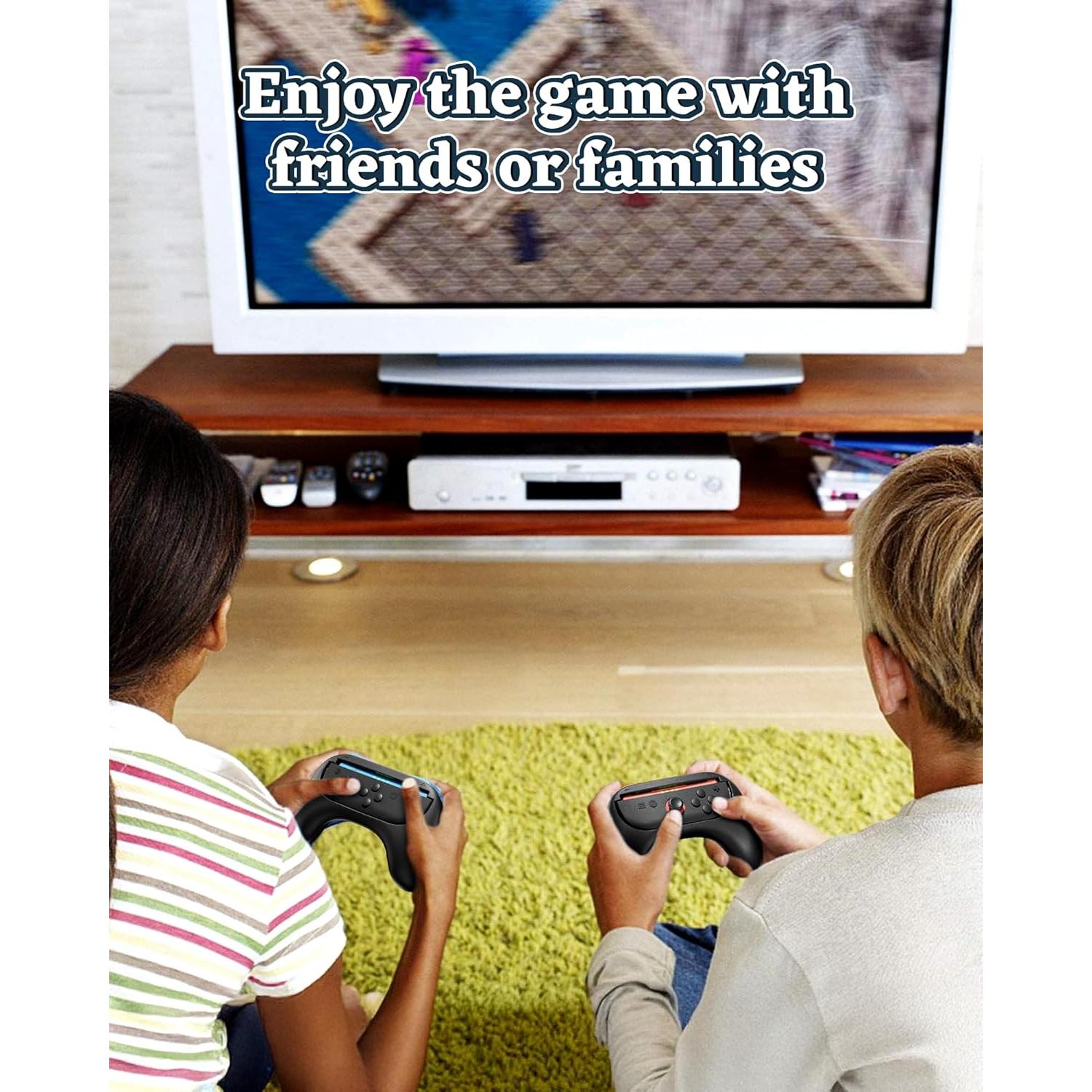 Agarradera Joy-Con Nintendo Switch 2 Honghao - 2 Piezas Negro