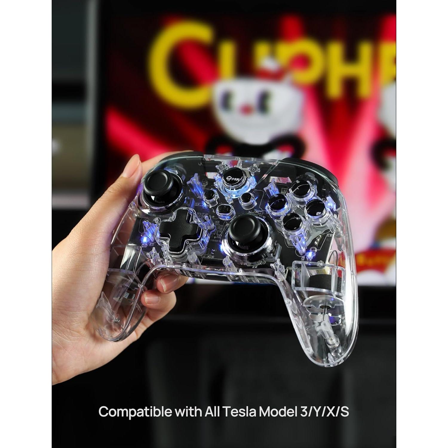 Controlador Inalámbrico TPARTS para Tesla y PC - 7 Colores LED