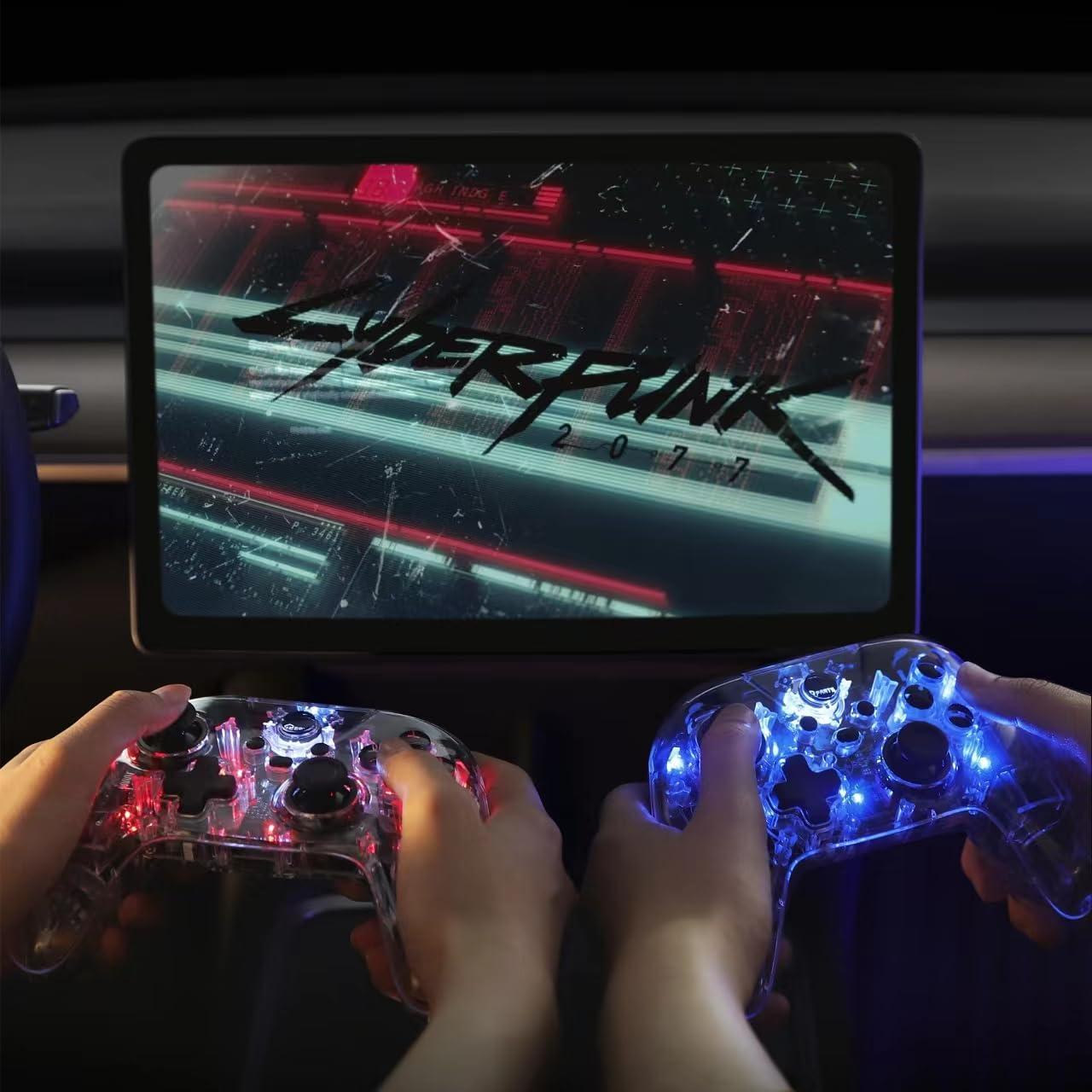 Controlador Inalámbrico TPARTS para Tesla y PC - 7 Colores LED