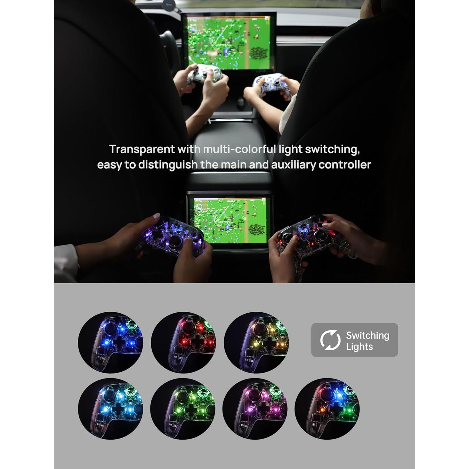 Controlador Inalámbrico TPARTS para Tesla y PC - 7 Colores LED