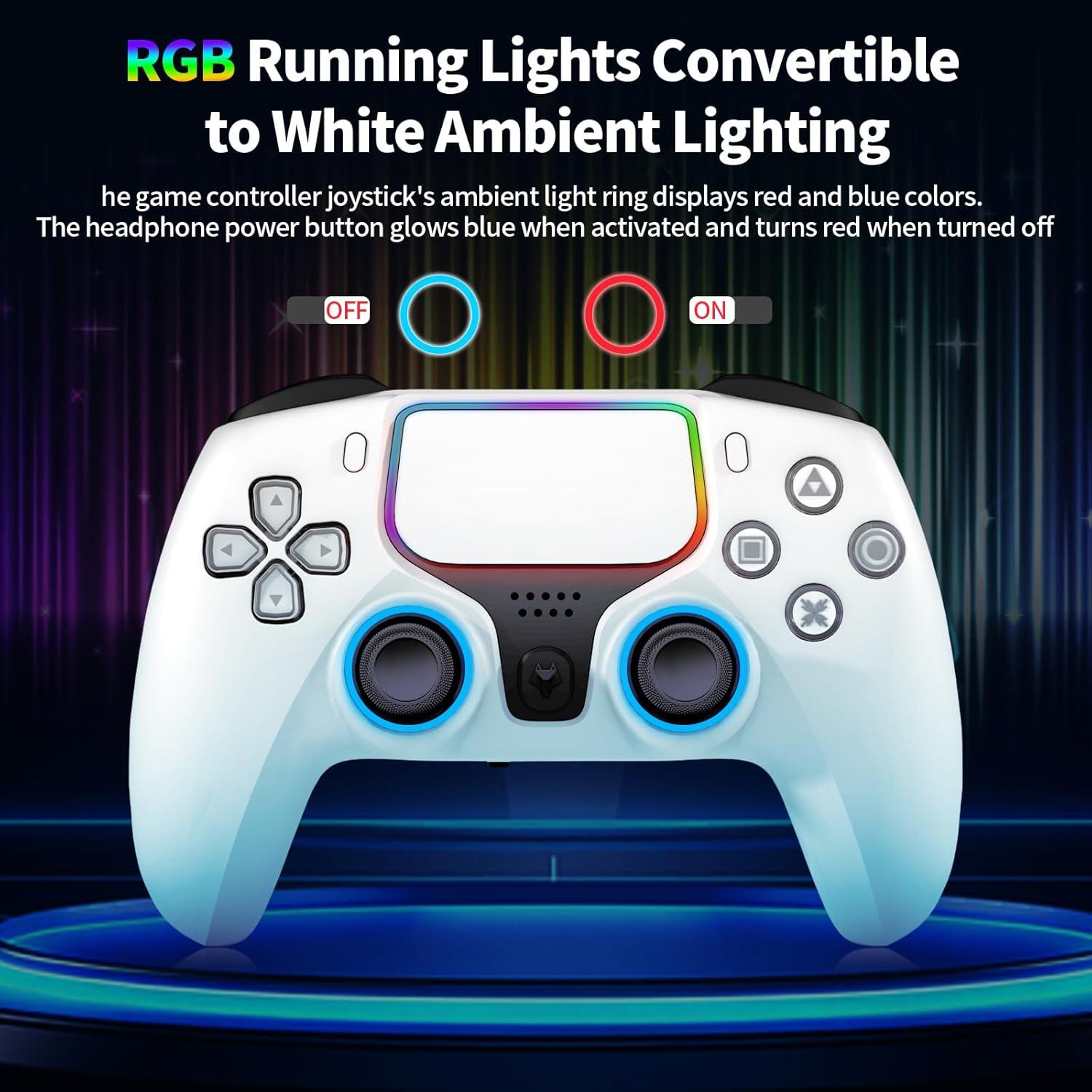 Controlador Inalámbrico Elite NBCP para PS4 - 1000mAh, Doble Vibración, 6 Ejes