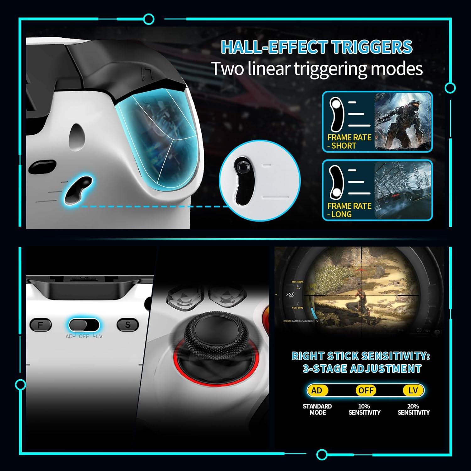 Controlador Inalámbrico Elite NBCP para PS4 - 1000mAh, Doble Vibración, 6 Ejes