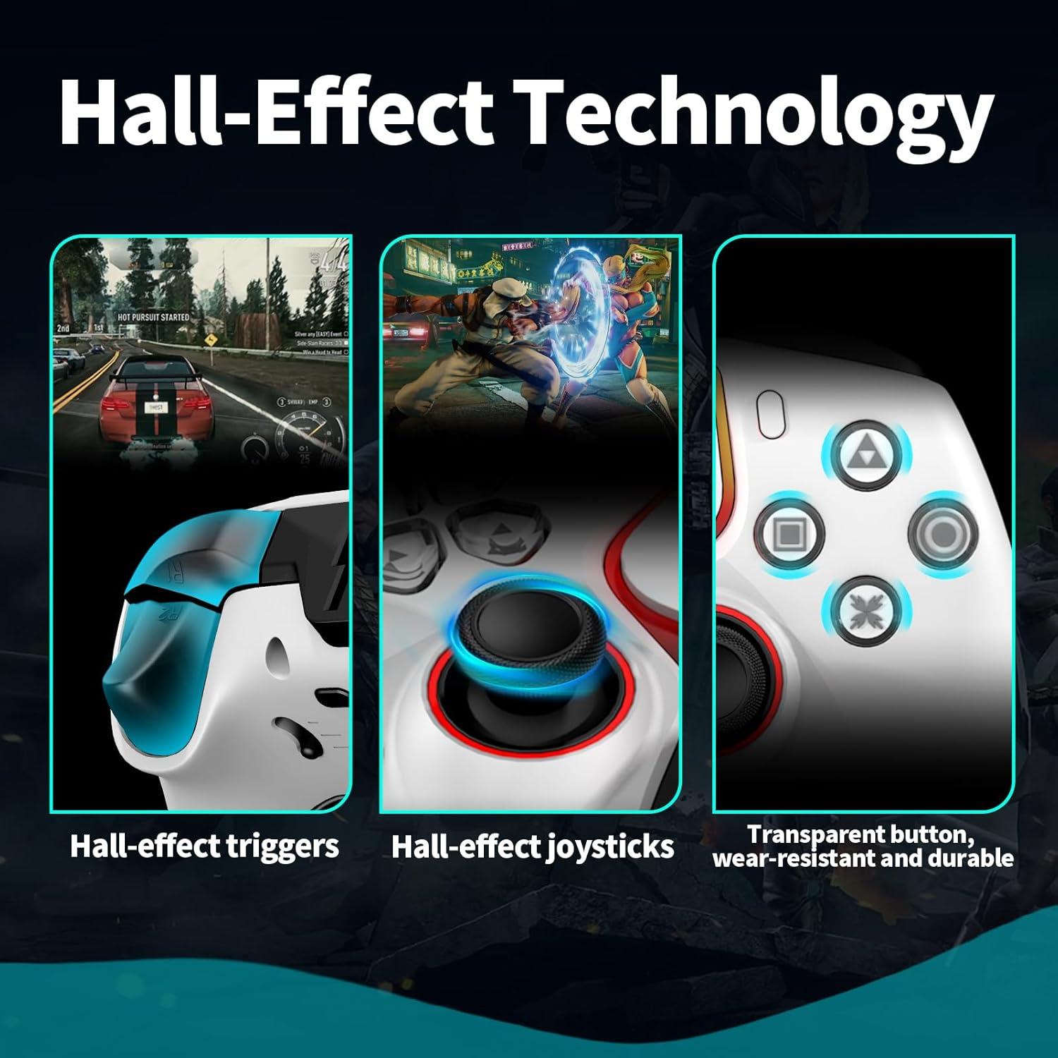 Controlador Inalámbrico Elite NBCP para PS4 - 1000mAh, Doble Vibración, 6 Ejes