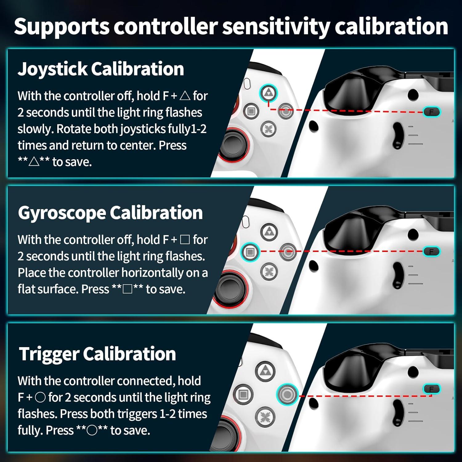 Controlador Inalámbrico Elite NBCP para PS4 - 1000mAh, Doble Vibración, 6 Ejes