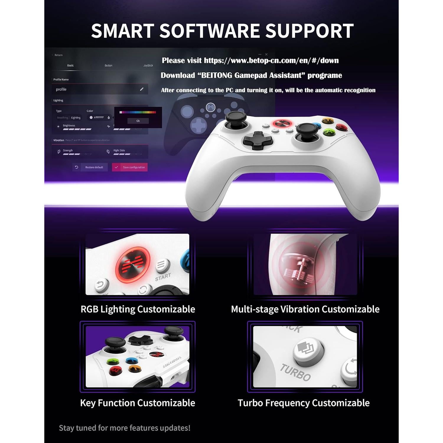 Controlador Inalámbrico BEITONG Asura 2 Pro para PC y Android